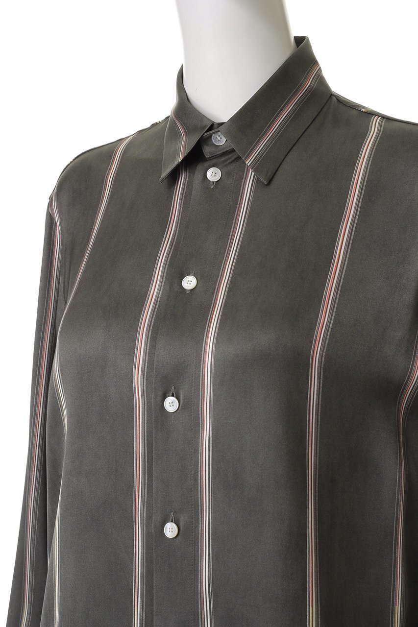 【チノ/CINOH】のストライプリラックスシャツ 人気、トレンドファッション・服の通販 founy(ファニー) 　ファッション　Fashion　レディースファッション　WOMEN　トップス・カットソー　Tops/Tshirt　シャツ/ブラウス　Shirts/Blouses　なめらか　Smooth　イタリア　Italy　ストライプ　Stripe　スラックス　Slacks　スリーブ　Sleeve　センター　Center　ドレープ　Drape　プリント　Print　ロング　Long　other-5|ID: prp329100004452747 ipo3291000000031324612
