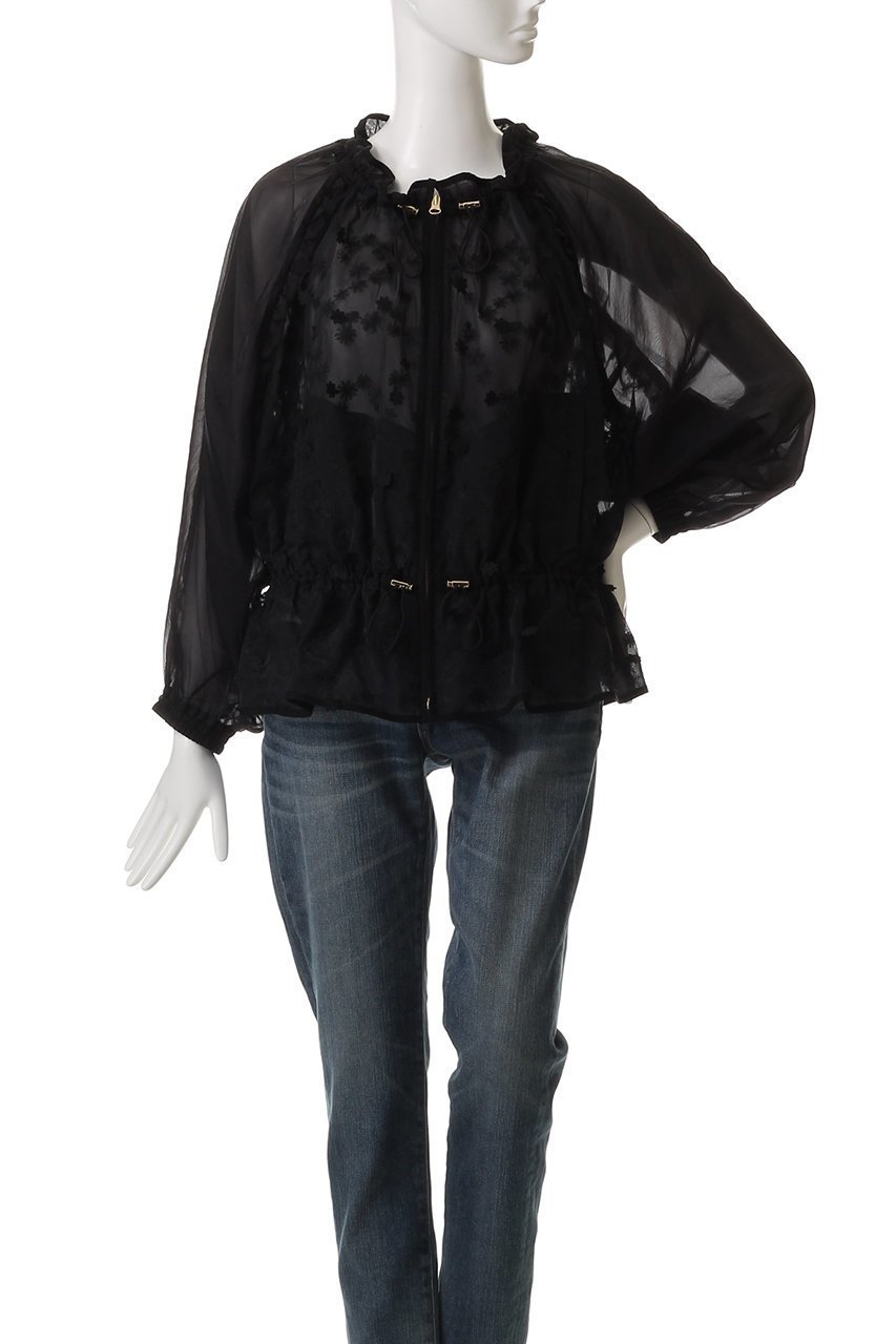 【ミュベール/MUVEIL】のフラワーオーガンジーブルゾン 人気、トレンドファッション・服の通販 founy(ファニー) 　ファッション　Fashion　レディースファッション　WOMEN　アウター　Coat Outerwear　ジャケット　Jackets　ブルゾン　Blouson/Jackets　エアリー　Airy　オーガンジー　Organdy　シアー　Sheer　ジャケット　Jacket　チュール　Tulle　フラワー　Flower　ブルゾン　Blouson　ペプラム　Peplum　レース　Race　エレガント 上品　Elegant　夏　Summer　春　Spring　S/S・春夏　Ss・Spring/Summer　other-2|ID: prp329100004452756 ipo3291000000031251971