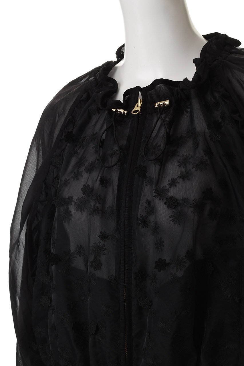 【ミュベール/MUVEIL】のフラワーオーガンジーブルゾン 人気、トレンドファッション・服の通販 founy(ファニー) 　ファッション　Fashion　レディースファッション　WOMEN　アウター　Coat Outerwear　ジャケット　Jackets　ブルゾン　Blouson/Jackets　エアリー　Airy　オーガンジー　Organdy　シアー　Sheer　ジャケット　Jacket　チュール　Tulle　フラワー　Flower　ブルゾン　Blouson　ペプラム　Peplum　レース　Race　エレガント 上品　Elegant　夏　Summer　春　Spring　S/S・春夏　Ss・Spring/Summer　other-5|ID: prp329100004452756 ipo3291000000031324632