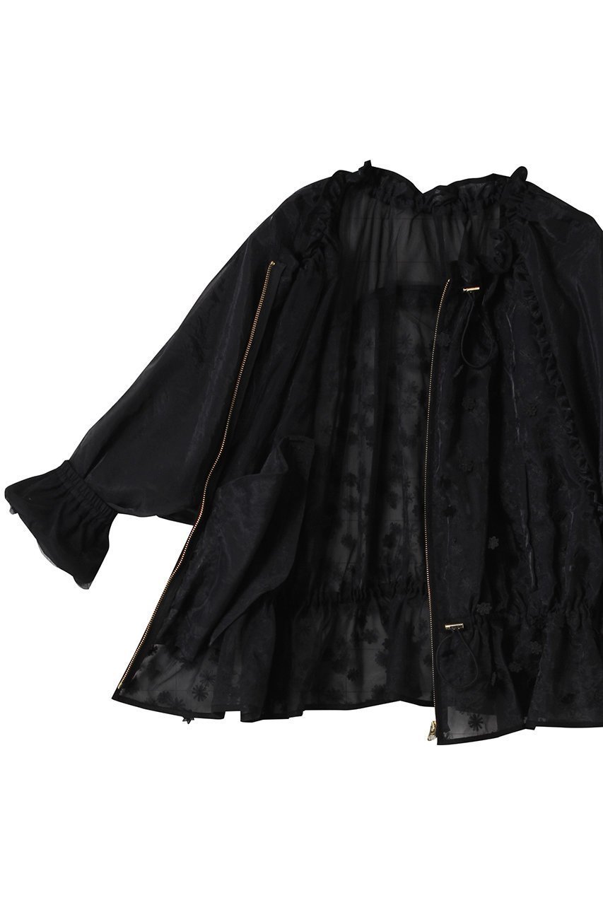 【ミュベール/MUVEIL】のフラワーオーガンジーブルゾン 人気、トレンドファッション・服の通販 founy(ファニー) 　ファッション　Fashion　レディースファッション　Fashion for Women　アウター　Coat / Outerwear Collection　レディースジャケット・軽アウター　Jackets　ブルゾンジャケット・スポーティアウター　Blouson Jackets　エアリー　Airy Texture　オーガンジー　Organza Fabric　シアー　Sheer, See-Through　ジャケット　Jacket, Outerwear　チュール　Tulip, Tulip Motif　フラワー　Flower, Floral　ブルゾン　Blouson, Bomber Jacket　ペプラム　Peplum, Flared Hem　レース　Lace, Lace Fabric　エレガント 上品　Elegant　夏　Summer　春　Spring　S/S・春夏　SS, Spring/Summer, Warm Season　other-6|ID: prp329100004452756 ipo3291000000034956465