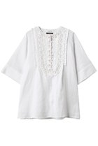 【ミュベール/MUVEIL】のリネンレースチュニックワンピース 人気、トレンドファッション・服の通販 founy(ファニー) ファッション Fashion レディースファッション Fashion for Women ワンピース Dresses チュニック Tunic Tops & Dresses トップス・カットソー Cut & Sew Tops ショート Short, Short Length スリーブ Sleeve, Long Sleeve / Short Sleeve チュニック Tunic, Long Top ハーフ Half, Half-Length フェミニン Feminine, Girly フロント Front, Front Design リネン Linen, Linen Fabric レース Lace, Lace Fabric エレガント 上品 Elegant 夏 Summer 春 Spring S/S・春夏 SS, Spring/Summer, Warm Season thumbnail ホワイト|ID: prp329100004452757 ipo3291000000032869843