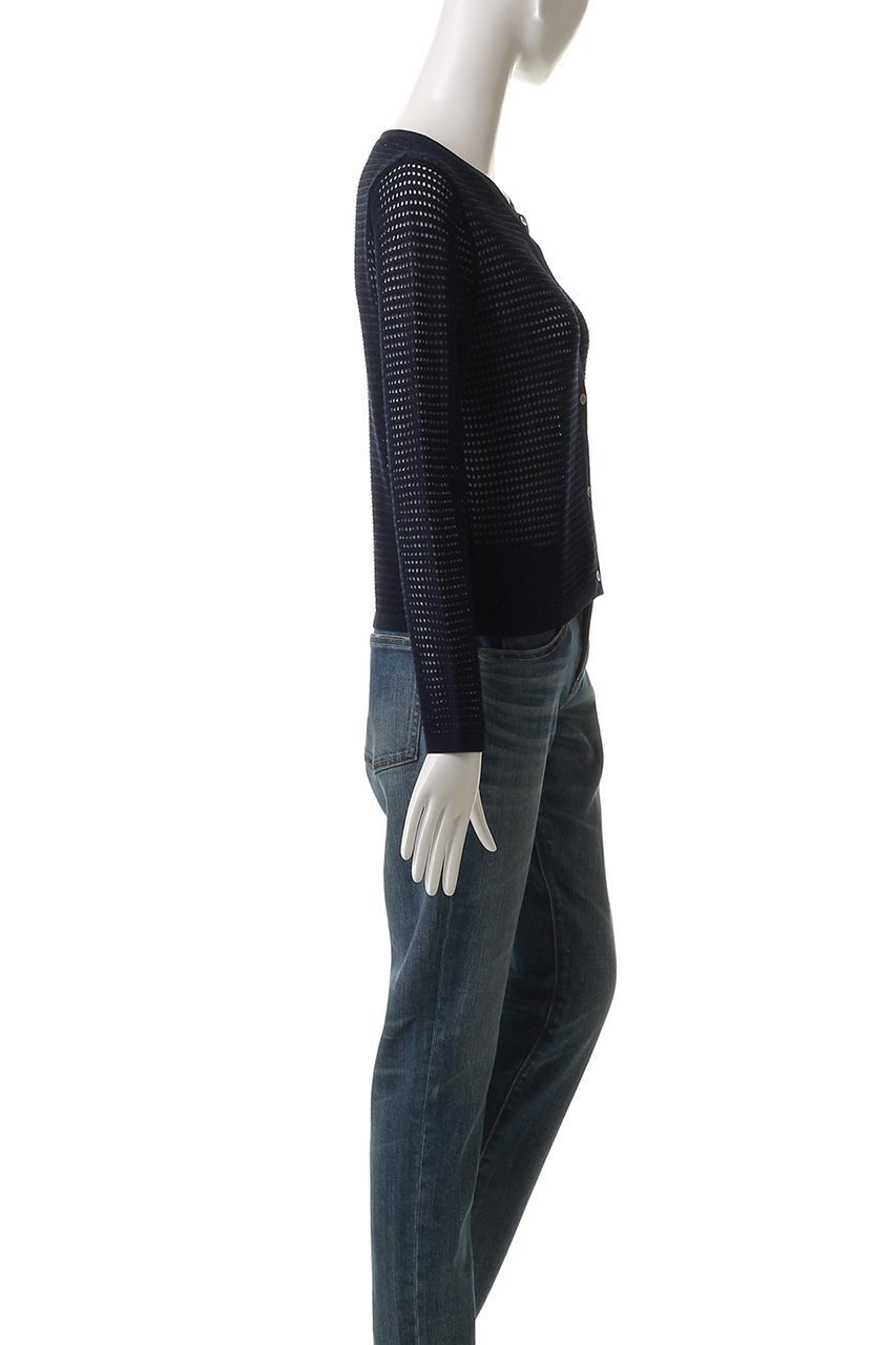 【デミーリー/DEMYLEE】のAKI ハイツイストコットン クルーネック シアーニットカーディガン 人気、トレンドファッション・服の通販 founy(ファニー) 　ファッション　Fashion　レディースファッション　Fashion for Women　トップス・カットソー　Cut & Sew Tops　ニット　Knit Tops & Sweaters　カーディガン・羽織り　Layered Style Cardigans　カーディガン　Cardigan, Knitwear　メッシュ　Mesh, Net Fabric　エレガント 上品　Elegant　夏　Summer　春　Spring　S/S・春夏　SS, Spring/Summer, Warm Season　other-3|ID: prp329100004452759 ipo3291000000032933358