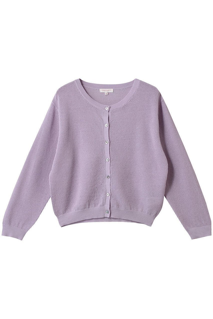 【デミーリー/DEMYLEE】のKELSEY ハイツイストコットン クルーネック シアーニットカーディガン インテリア・キッズ・メンズ・レディースファッション・服の通販 founy(ファニー) 　ファッション　Fashion　レディースファッション　WOMEN　トップス・カットソー　Tops/Tshirt　ニット　Knit Tops　カーディガン　Cardigans　カーディガン　Cardigan　シアー　Sheer　エレガント 上品　Elegant　夏　Summer　ライトパープル|ID: prp329100004452760 ipo3291000000031155064