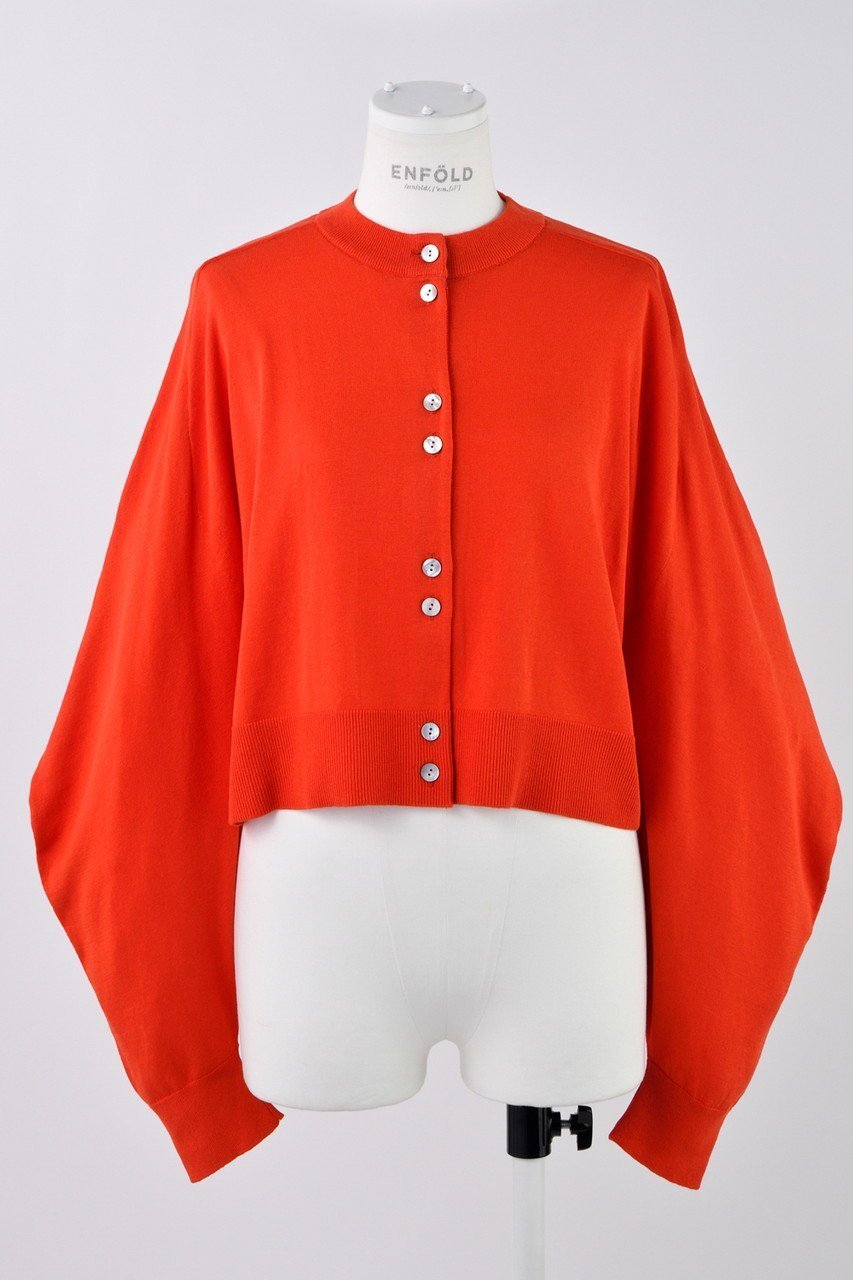【エンフォルド/ENFOLD】のラウンドカーデ インテリア・キッズ・メンズ・レディースファッション・服の通販 founy(ファニー) 　ファッション　Fashion　レディースファッション　Fashion for Women　トップス・カットソー　Cut & Sew Tops　ニット　Knit Tops & Sweaters　カーディガン・羽織り　Layered Style Cardigans　カーディガン　Cardigan, Knitwear　シルク　Silk, 100% Silk　スリーブ　Sleeve, Long Sleeve / Short Sleeve　ラウンド　Round, Round Neck　レッド|ID: prp329100004452765 ipo3291000000035371833