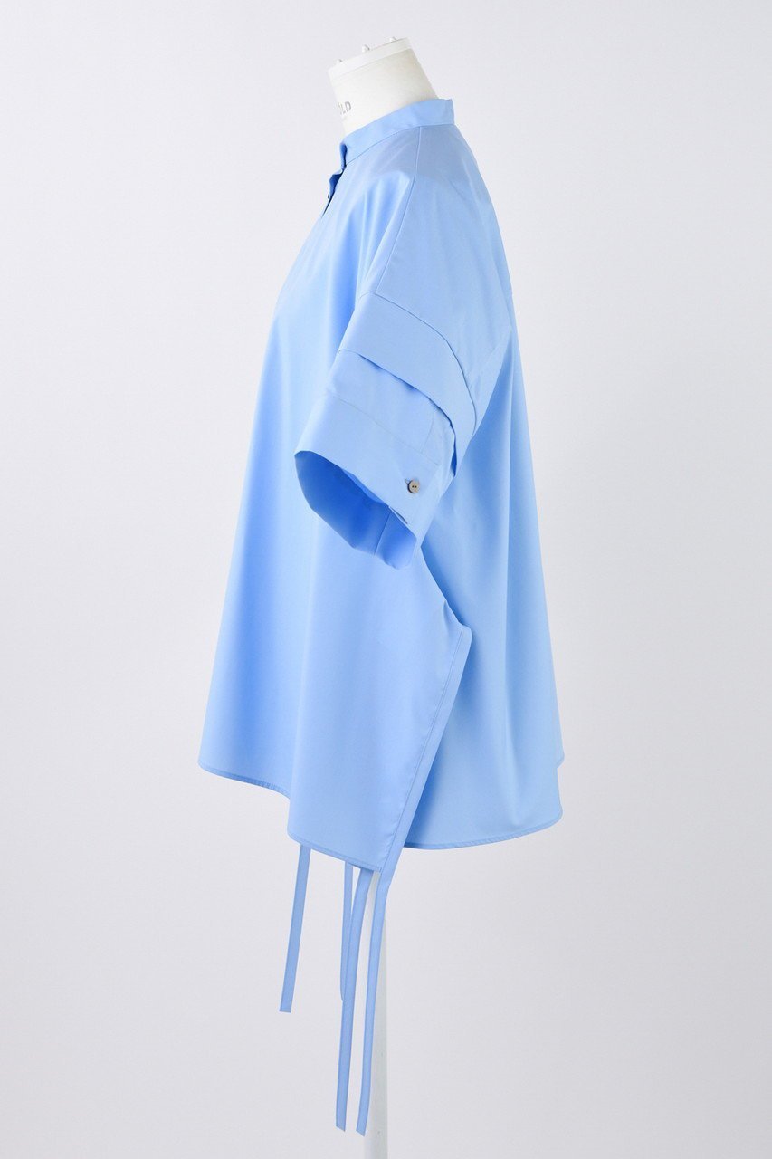 【エンフォルド/ENFOLD】のC/PEブロード レイヤードスリーブ SH/シャツ 人気、トレンドファッション・服の通販 founy(ファニー) 　ファッション　Fashion　レディースファッション　Fashion for Women　トップス・カットソー　Cut & Sew Tops　シャツ・ブラウス・オフィスカジュアル　Elegant Blouses & Button-Ups　カッティング　Cutting Detail　ショート　Short, Short Length　シンプル　Simple, Minimal　スクエア　Square, Square Shape　スリーブ　Sleeve, Long Sleeve / Short Sleeve　ドレープ　Drape, Draping Fabric　ブロード　Broadcloth, Fine Cotton　ベスト　Vest, Waistcoat　other-2|ID: prp329100004452768 ipo3291000000035822573