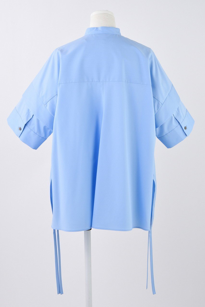 【エンフォルド/ENFOLD】のC/PEブロード レイヤードスリーブ SH/シャツ 人気、トレンドファッション・服の通販 founy(ファニー) 　ファッション　Fashion　レディースファッション　Fashion for Women　トップス・カットソー　Cut & Sew Tops　シャツ・ブラウス・オフィスカジュアル　Elegant Blouses & Button-Ups　カッティング　Cutting Detail　ショート　Short, Short Length　シンプル　Simple, Minimal　スクエア　Square, Square Shape　スリーブ　Sleeve, Long Sleeve / Short Sleeve　ドレープ　Drape, Draping Fabric　ブロード　Broadcloth, Fine Cotton　ベスト　Vest, Waistcoat　other-3|ID: prp329100004452768 ipo3291000000035822574