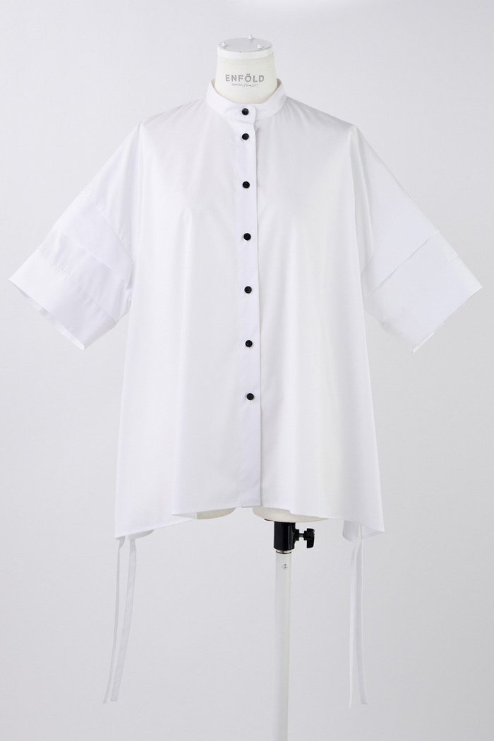 【エンフォルド/ENFOLD】のC/PEブロード レイヤードスリーブ SH/シャツ インテリア・キッズ・メンズ・レディースファッション・服の通販 founy(ファニー) https://founy.com/ ファッション Fashion レディースファッション Fashion for Women トップス・カットソー Cut & Sew Tops シャツ・ブラウス・オフィスカジュアル Elegant Blouses & Button-Ups カッティング Cutting Detail ショート Short, Short Length シンプル Simple, Minimal スクエア Square, Square Shape スリーブ Sleeve, Long Sleeve / Short Sleeve ドレープ Drape, Draping Fabric ブロード Broadcloth, Fine Cotton ベスト Vest, Waistcoat |ID: prp329100004452768 ipo3291000000036395689