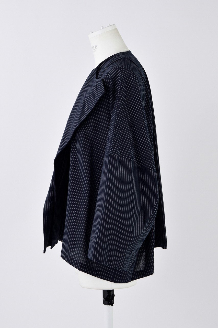 【エンフォルド/ENFOLD】のC/Liストライプ ドレープJK/ジャケット 人気、トレンドファッション・服の通販 founy(ファニー) 　ファッション　Fashion　レディースファッション　Fashion for Women　アウター　Coat / Outerwear Collection　レディースジャケット・軽アウター　Jackets　カーディガン　Cardigan, Knitwear　ジャケット　Jacket, Outerwear　ストライプ　Stripe, Striped Pattern　ドレープ　Drape, Draping Fabric　フロント　Front, Front Design　リラックス　Relax, Relaxed Fit　other-2|ID: prp329100004452774 ipo3291000000032955410