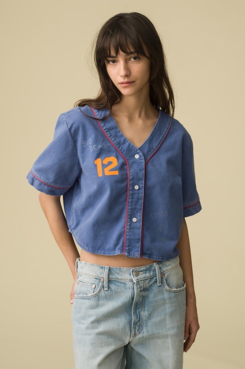 【マザー/MOTHER】のクロップド ベースボールシャツ(BLR) 人気、トレンドファッション・服の通販 founy(ファニー) 　ファッション　Fashion　レディースファッション　WOMEN　トップス・カットソー　Tops/Tshirt　シャツ/ブラウス　Shirts/Blouses　おすすめ　Recommend　クロップド　Cropped　コンパクト　Compact　ショート　Short　スポーツ　Sports　スリーブ　Sleeve　トレンド　Trend　フェミニン　Feminine　プリント　Print　ボトム　Bottom　ミックス　Mix　今季　This Season　夏　Summer　春　Spring　S/S・春夏　Ss・Spring/Summer　other-7|ID: prp329100004452780 ipo3291000000031324656