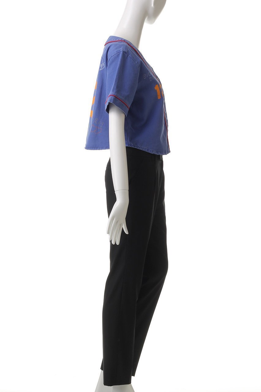 【マザー/MOTHER】のクロップド ベースボールシャツ(BLR) 人気、トレンドファッション・服の通販 founy(ファニー) 　ファッション　Fashion　レディースファッション　Fashion for Women　トップス・カットソー　Cut & Sew Tops　シャツ・ブラウス・オフィスカジュアル　Elegant Blouses & Button-Ups　おすすめ　Recommended / Our Picks　クロップド　Cropped, Short Length　コンパクト　Compact, Small Size　ショート　Short, Short Length　スポーツ　Sports, Activewear　スリーブ　Sleeve, Long Sleeve / Short Sleeve　トレンド　Trend, Trending Now　フェミニン　Feminine, Girly　プリント　Print, Printed Pattern　ボトム　Bottoms, Lower Wear　ミックス　Mix, Mixed Style　今季　This Season, Current Season　夏　Summer　春　Spring　S/S・春夏　SS, Spring/Summer, Warm Season　other-3|ID: prp329100004452780 ipo3291000000032845281