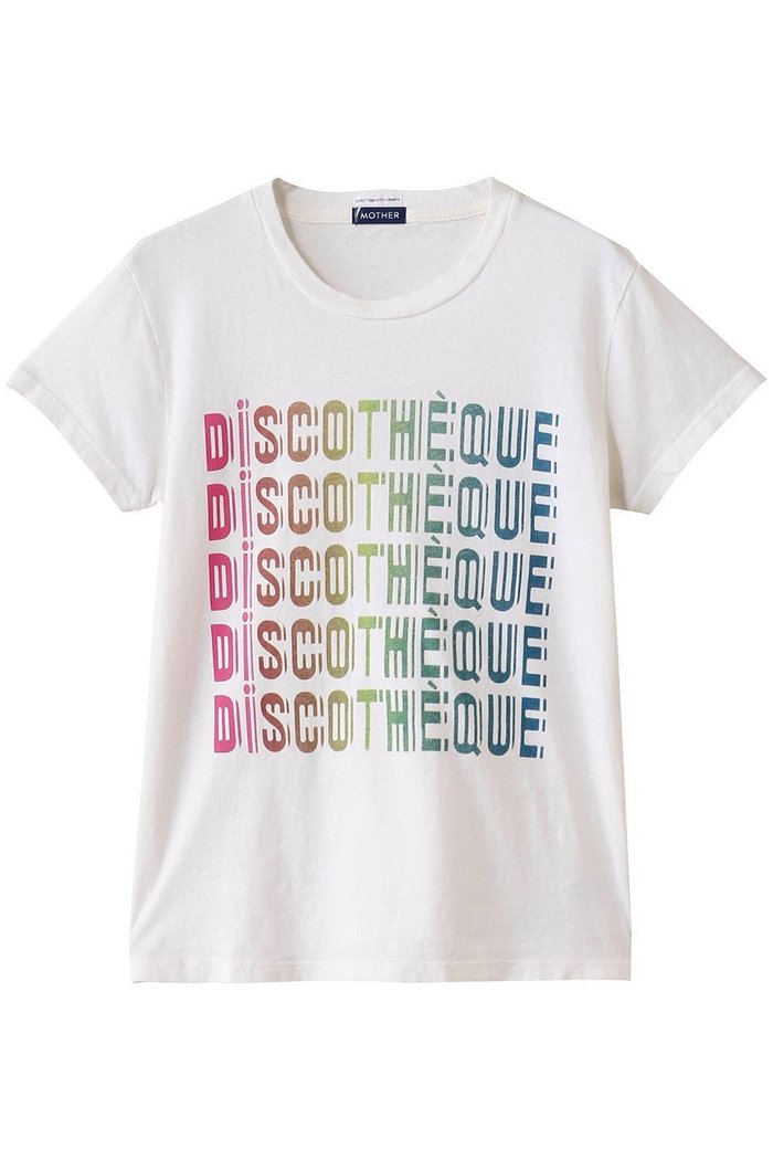 【マザー/MOTHER】のDISCOTHEQUE プリントTシャツ(DCQ) インテリア・キッズ・メンズ・レディースファッション・服の通販 founy(ファニー) https://founy.com/ ファッション Fashion レディースファッション WOMEN トップス・カットソー Tops/Tshirt シャツ/ブラウス Shirts/Blouses ロング / Tシャツ T-Shirts カットソー Cut and Sewn グラデーション Gradation ショート Short スリム Slim スリーブ Sleeve プリント Print 定番 Standard 無地 Plain Color |ID: prp329100004452781 ipo3291000000031155120