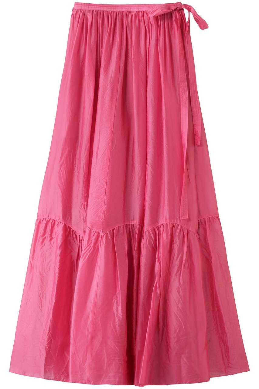 【マルティニーク/martinique】の【CURRENTAGE】Silk capraスカート インテリア・キッズ・メンズ・レディースファッション・服の通販 founy(ファニー) 　ファッション　Fashion　レディースファッション　Fashion for Women　スカート　Skirts　ロングスカート　Long Skirts / Maxi & Midi Skirts　エアリー　Airy Texture　エレガント 上品　Elegant　シルク　Silk, 100% Silk　シンプル　Simple, Minimal　ティアードスカート　Tiered Skirt, Flounced Skirt　フェミニン　Feminine, Girly　マキシ　Maxi, Full Length　リゾート　Resort, Vacation Style　リボン　Ribbon, Bow　ロング　Long, Long-Length　ピンク|ID: prp329100004452782 ipo3291000000035732835