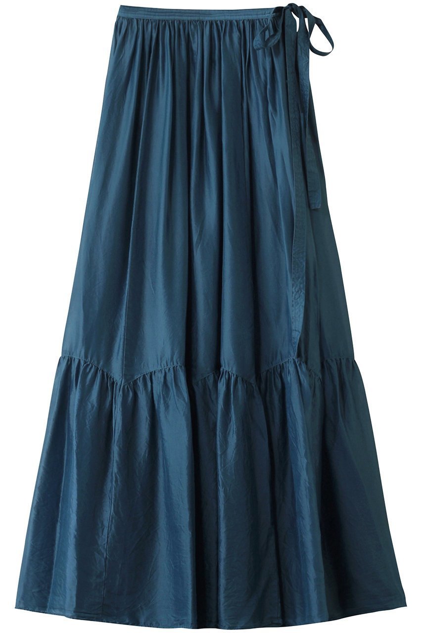 【マルティニーク/martinique】の【CURRENTAGE】Silk capraスカート インテリア・キッズ・メンズ・レディースファッション・服の通販 founy(ファニー) 　ファッション　Fashion　レディースファッション　Fashion for Women　スカート　Skirts　ロングスカート　Long Skirts / Maxi & Midi Skirts　エアリー　Airy Texture　エレガント 上品　Elegant　シルク　Silk, 100% Silk　シンプル　Simple, Minimal　ティアードスカート　Tiered Skirt, Flounced Skirt　フェミニン　Feminine, Girly　マキシ　Maxi, Full Length　リゾート　Resort, Vacation Style　リボン　Ribbon, Bow　ロング　Long, Long-Length　ブルー|ID: prp329100004452782 ipo3291000000035732838