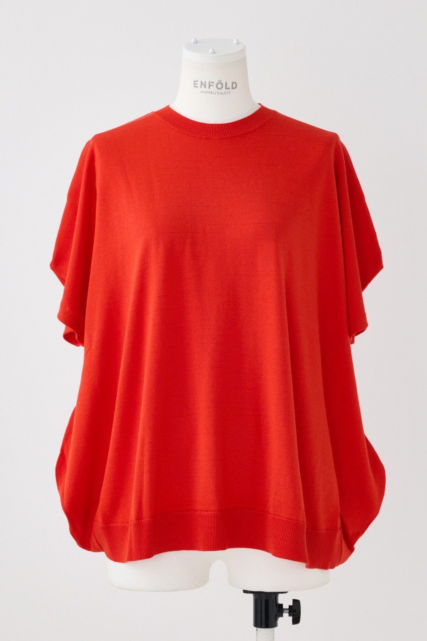 【エンフォルド/ENFOLD】のカーブシルエットP.O/プルオーバー インテリア・キッズ・メンズ・レディースファッション・服の通販 founy(ファニー) ファッション Fashion レディースファッション Fashion for Women トップス・カットソー Cut & Sew Tops ニット Knit Tops & Sweaters カジュアルプルオーバー・ニットトップス Pullovers & Knit Tops / Casual Pullovers シンプル Simple, Minimal ドレープ Drape, Draping Fabric レッド|ID: prp329100004452788 ipo3291000000035371808