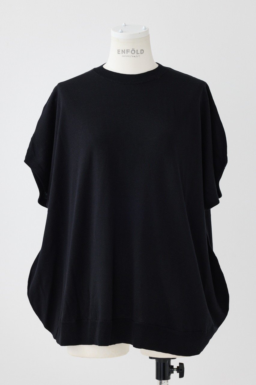 【エンフォルド/ENFOLD】のカーブシルエットP.O/プルオーバー インテリア・キッズ・メンズ・レディースファッション・服の通販 founy(ファニー) 　ファッション　Fashion　レディースファッション　Fashion for Women　トップス・カットソー　Cut & Sew Tops　ニット　Knit Tops & Sweaters　カジュアルプルオーバー・ニットトップス　Pullovers & Knit Tops / Casual Pullovers　シンプル　Simple, Minimal　ドレープ　Drape, Draping Fabric　ブラック|ID: prp329100004452788 ipo3291000000036223956