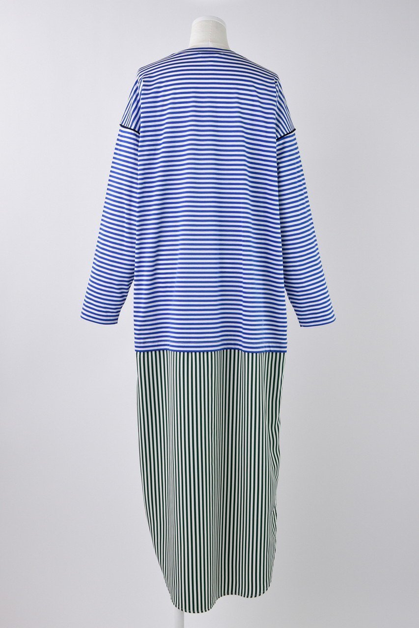 【エンフォルド/ENFOLD】のコンパクトCO天竺 ストライプ DRS/ドレス・ワンピース 人気、トレンドファッション・服の通販 founy(ファニー) 　ファッション　Fashion　レディースファッション　WOMEN　ワンピース　Dress　ドレス　Party Dresses　チュニック　Tunic　コンパクト　Compact　ストライプ　Stripe　チュニック　Tunic　ドレス　Dress　パイピング　Piping　ロング　Long　other-3|ID: prp329100004452792 ipo3291000000031252193