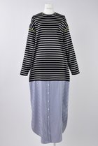 【エンフォルド/ENFOLD】のコンパクトCO天竺 ストライプ DRS/ドレス・ワンピース 人気、トレンドファッション・服の通販 founy(ファニー) ファッション Fashion レディースファッション Fashion for Women ワンピース Dresses フォーマル・パーティードレス・結婚式用ドレス Elegant & Casual Dresses チュニック Tunic Tops & Dresses コンパクト Compact, Small Size ストライプ Stripe, Striped Pattern チュニック Tunic, Long Top ドレス Dress, One-Piece パイピング Piping, Trim Design ロング Long, Long-Length thumbnail ブラック|ID: prp329100004452792 ipo3291000000035792995