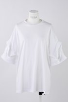 【エンフォルド/ENFOLD】のスビン天竺 フラワースリーブ T/SH Tシャツ ホワイト|ID:prp329100004452793