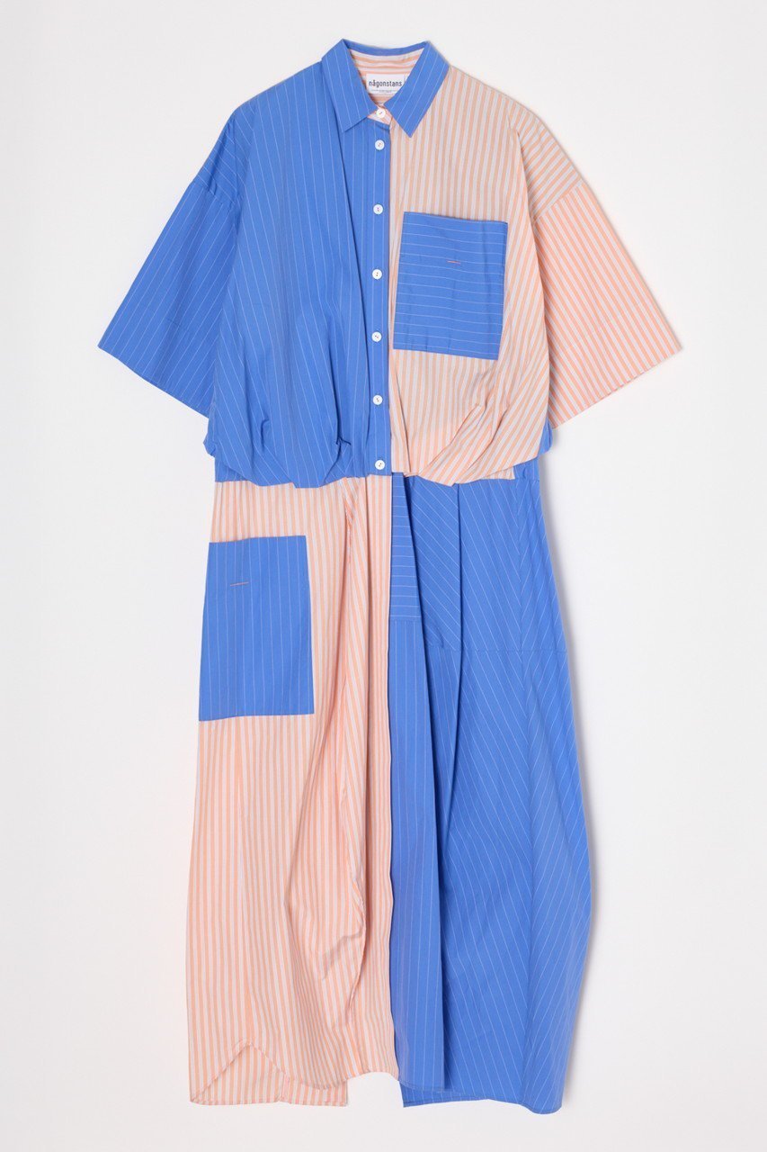 【ナゴンスタンス/nagonstans】のポプリンStripe バルーンSH DRS/シャツドレス 人気、トレンドファッション・服の通販 founy(ファニー) 　ファッション　Fashion　レディースファッション　Fashion for Women　ワンピース　Dresses　フォーマル・パーティードレス・結婚式用ドレス　Elegant & Casual Dresses　チュニック　Tunic Tops & Dresses　ストライプ　Stripe, Striped Pattern　チュニック　Tunic, Long Top　ドレス　Dress, One-Piece　バランス　Balance, Style Balance　バルーン　Balloon, Balloon Silhouette　パターン　Pattern, Design Print　ロング　Long, Long-Length　other-5|ID: prp329100004452794 ipo3291000000035756991