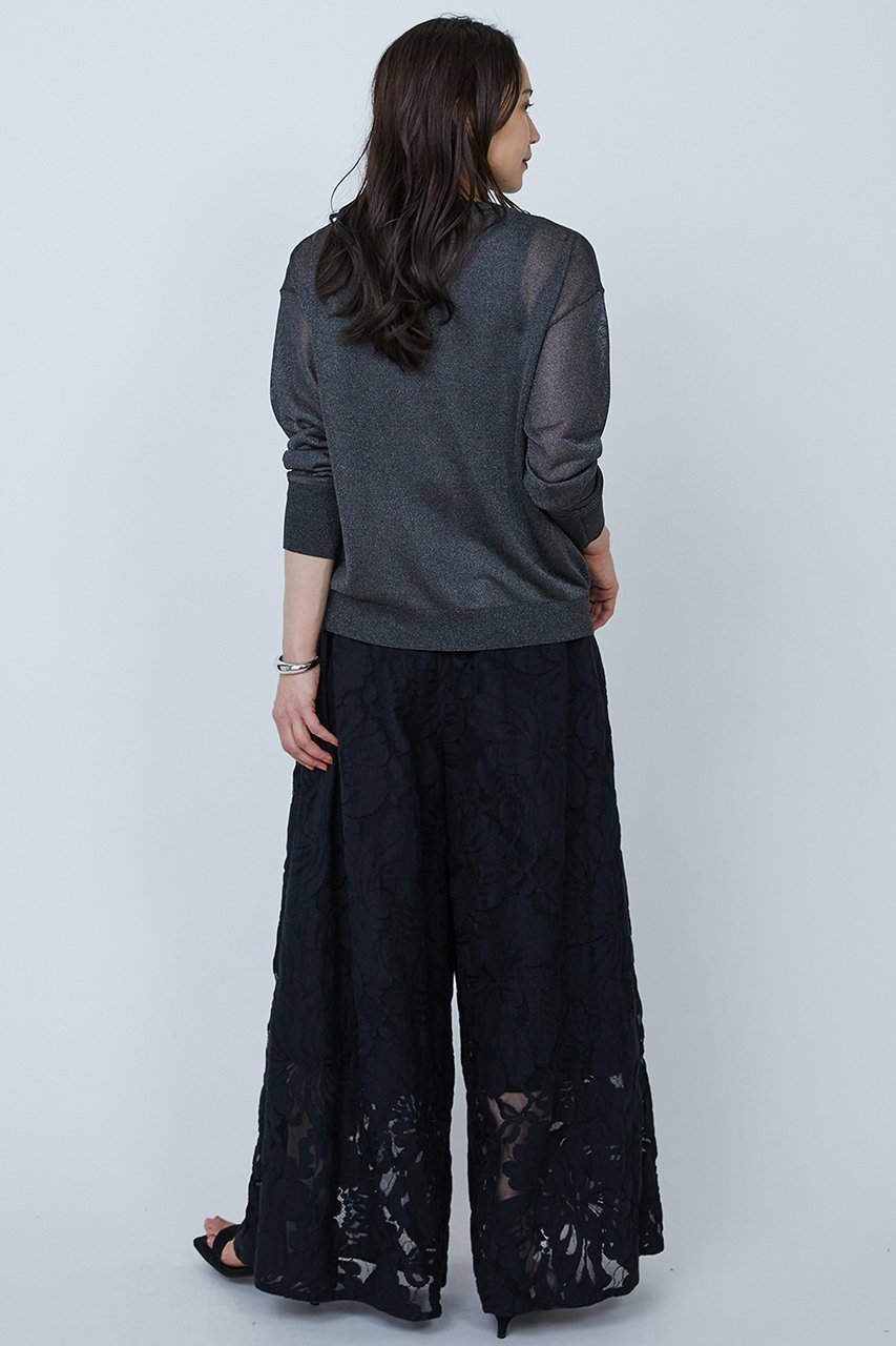 【プルミエ アロンディスモン/1er Arrondissement】のフラワーレースワイドパンツ 人気、トレンドファッション・服の通販 founy(ファニー) 　ファッション　Fashion　レディースファッション　Fashion for Women　パンツ　Pants & Trousers　フェミニン　Feminine, Girly　フラワー　Flower, Floral　モチーフ　Motif, Design Theme　ワイド　Wide, Wide Fit　other-4|ID: prp329100004452805 ipo3291000000032965462