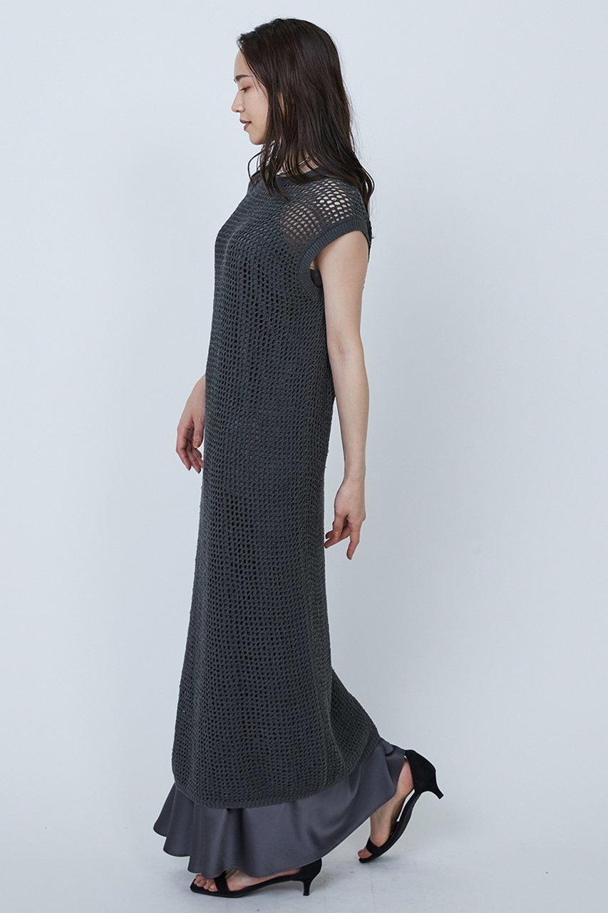 【プルミエ アロンディスモン/1er Arrondissement】のメッシュタンクワンピース 人気、トレンドファッション・服の通販 founy(ファニー) 　ファッション　Fashion　レディースファッション　WOMEN　ワンピース　Dress　チュニック　Tunic　スリット　Slit　チュニック　Tunic　メッシュ　Mesh　ループ　Loop　ロング　Long　エレガント 上品　Elegant　今季　This Season　夏　Summer　other-4|ID: prp329100004452806 ipo3291000000031252263