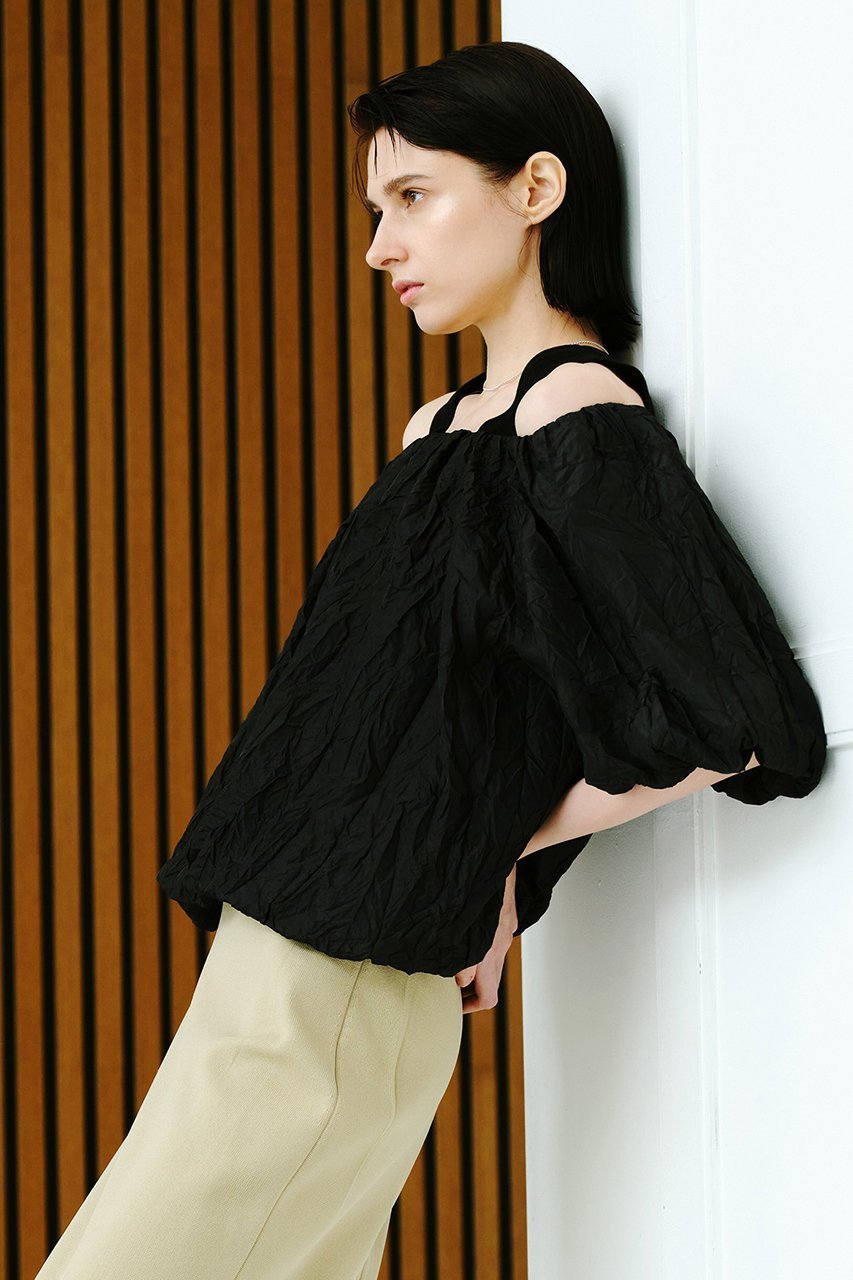 【アルアバイル/allureville】のクリンクルワッシャーオフショルブラウス 人気、トレンドファッション・服の通販 founy(ファニー) 　ファッション　Fashion　レディースファッション　Fashion for Women　トップス・カットソー　Cut & Sew Tops　シャツ・ブラウス・オフィスカジュアル　Elegant Blouses & Button-Ups　ショート　Short, Short Length　スリーブ　Sleeve, Long Sleeve / Short Sleeve　バランス　Balance, Style Balance　バルーン　Balloon, Balloon Silhouette　ボトム　Bottoms, Lower Wear　再入荷　Restock / Back in Stock　夏　Summer　other-5|ID: prp329100004452811 ipo3291000000032705363