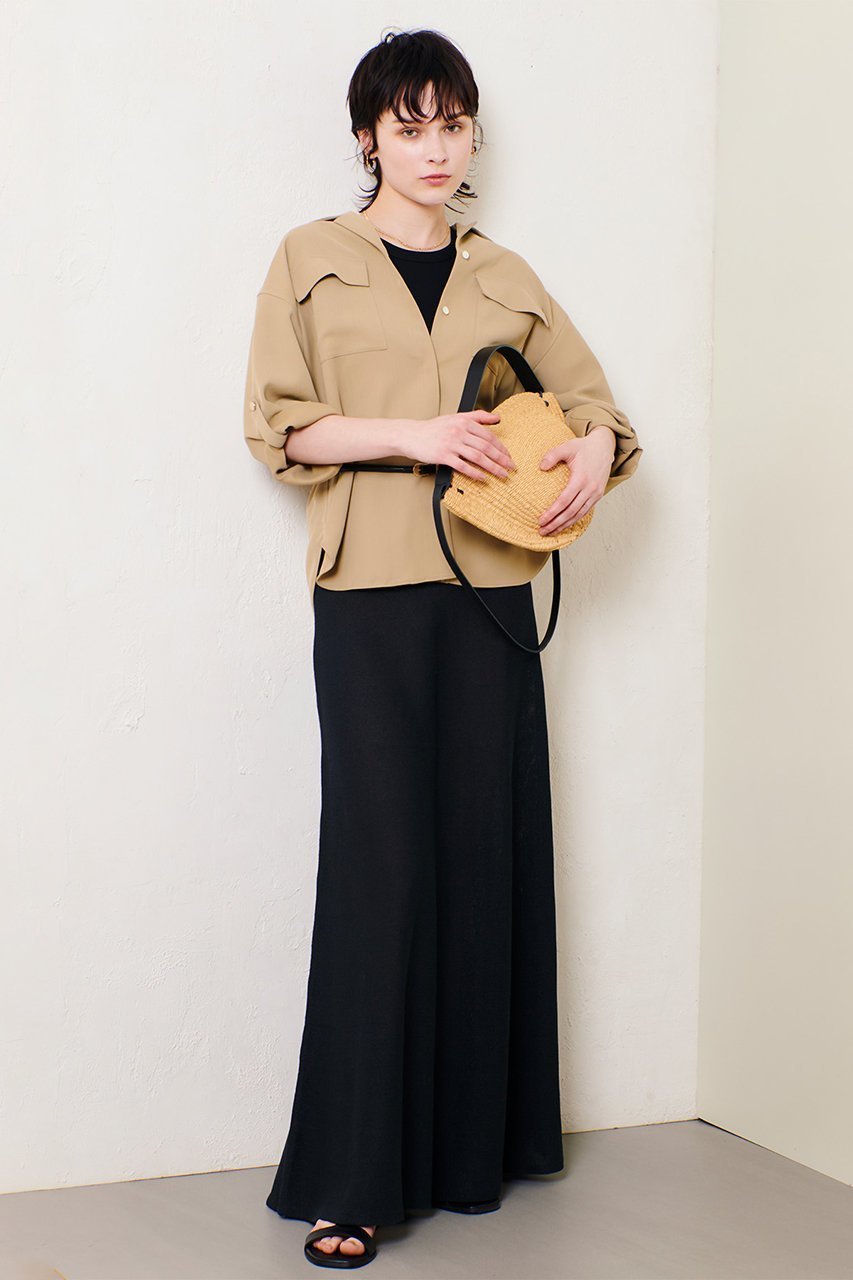 【アルアバイル/allureville】のハイゲージペーパーヤーンフレアスカート 人気、トレンドファッション・服の通販 founy(ファニー) 　ファッション　Fashion　レディースファッション　Fashion for Women　スカート　Skirts　Aライン・フレアスカート　A-Line & Flared Skirts　ロングスカート　Long Skirts / Maxi & Midi Skirts　おすすめ　Recommended / Our Picks　セットアップ　Set-Up, Coordinated Outfit　フレア　Flare, Flared　ロング　Long, Long-Length　エレガント 上品　Elegant　今季　This Season, Current Season　再入荷　Restock / Back in Stock　夏　Summer　other-5|ID: prp329100004452812 ipo3291000000032705377