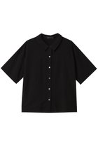 【ミズイロ インド/mizuiro ind】のcut jacquard half slv shirt シャツ blackA|ID: prp329100004452819 ipo3291000000031481849