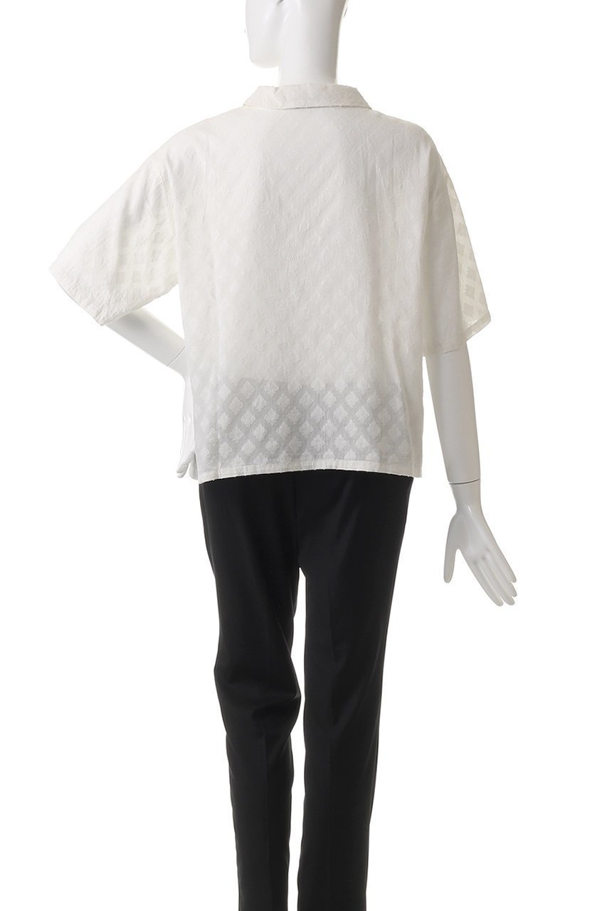 【ミズイロ インド/mizuiro ind】のcut jacquard half slv shirt シャツ 人気、トレンドファッション・服の通販 founy(ファニー) 　ファッション　Fashion　レディースファッション　Fashion for Women　トップス・カットソー　Cut & Sew Tops　シャツ・ブラウス・オフィスカジュアル　Elegant Blouses & Button-Ups　インド　Indian Textile　シアー　Sheer, See-Through　ショート　Short, Short Length　スリーブ　Sleeve, Long Sleeve / Short Sleeve　フラワー　Flower, Floral　半袖　Short Sleeve, Half Sleeve　other-4|ID: prp329100004452819 ipo3291000000032847393