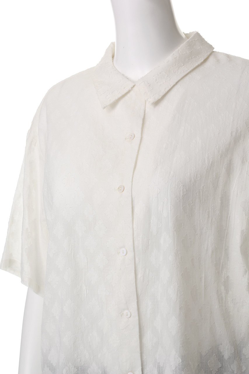 【ミズイロ インド/mizuiro ind】のcut jacquard half slv shirt シャツ 人気、トレンドファッション・服の通販 founy(ファニー) 　ファッション　Fashion　レディースファッション　Fashion for Women　トップス・カットソー　Cut & Sew Tops　シャツ・ブラウス・オフィスカジュアル　Elegant Blouses & Button-Ups　インド　Indian Textile　シアー　Sheer, See-Through　ショート　Short, Short Length　スリーブ　Sleeve, Long Sleeve / Short Sleeve　フラワー　Flower, Floral　半袖　Short Sleeve, Half Sleeve　other-5|ID: prp329100004452819 ipo3291000000032847399