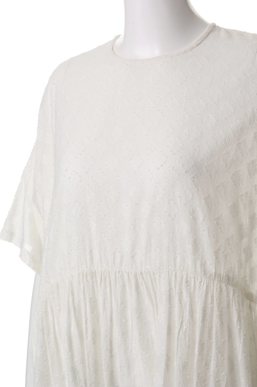 【ミズイロ インド/mizuiro ind】のcut jacquard crew neck gather OP ワンピース 人気、トレンドファッション・服の通販 founy(ファニー) 　ファッション　Fashion　レディースファッション　WOMEN　ワンピース　Dress　チュニック　Tunic　インド　India　ギャザー　Gather　シアー　Sheer　チュニック　Tunic　フラワー　Flower　ロング　Long　other-5|ID: prp329100004452820 ipo3291000000031324713