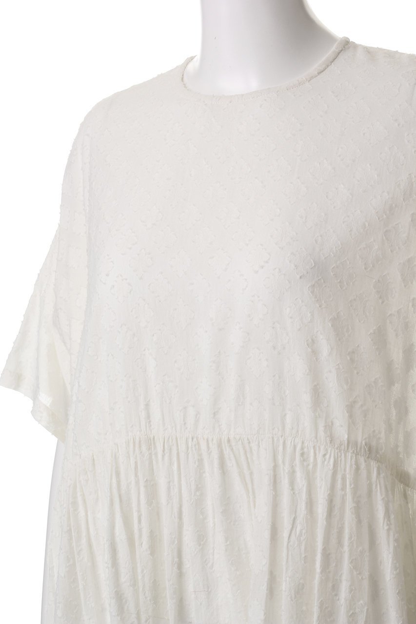 【ミズイロ インド/mizuiro ind】のcut jacquard crew neck gather OP ワンピース 人気、トレンドファッション・服の通販 founy(ファニー) 　ファッション　Fashion　レディースファッション　Fashion for Women　ワンピース　Dresses　チュニック　Tunic Tops & Dresses　インド　Indian Textile　ギャザー　Gathered, Ruffled　シアー　Sheer, See-Through　チュニック　Tunic, Long Top　フラワー　Flower, Floral　ロング　Long, Long-Length　other-5|ID: prp329100004452820 ipo3291000000032867081
