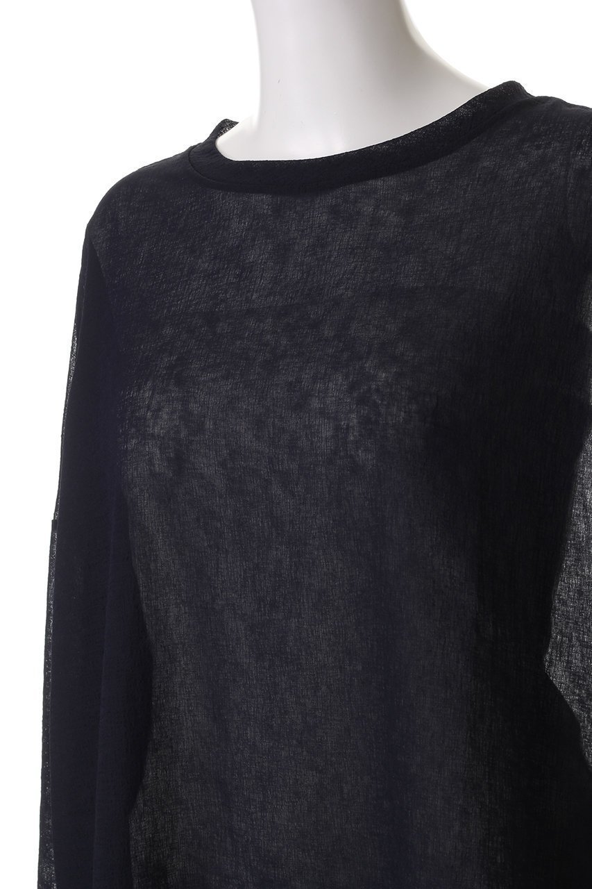 【ミズイロ インド/mizuiro ind】のwasher voile crew neck wide P/O プルオーバー 人気、トレンドファッション・服の通販 founy(ファニー) 　ファッション　Fashion　レディースファッション　Fashion for Women　トップス・カットソー　Cut & Sew Tops　シャツ・ブラウス・オフィスカジュアル　Elegant Blouses & Button-Ups　カジュアルプルオーバー・ニットトップス　Pullovers & Knit Tops / Casual Pullovers　シンプル　Simple, Minimal　スリーブ　Sleeve, Long Sleeve / Short Sleeve　ベーシック　Basic, Essential　ロング　Long, Long-Length　other-5|ID: prp329100004452822 ipo3291000000032847468