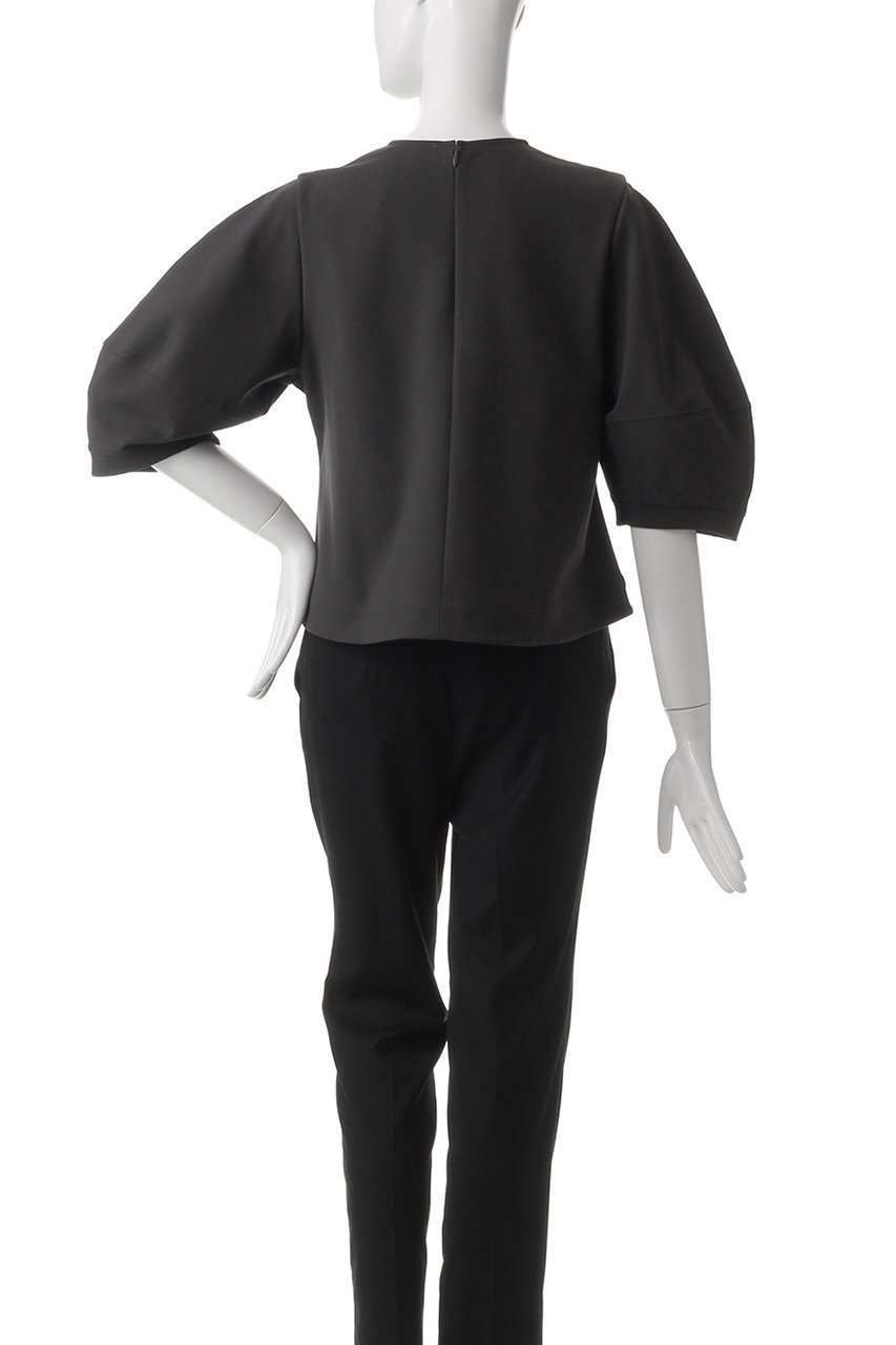【エブール/ebure】のSZハイツイストポンチ フレアシルエットカットソー 人気、トレンドファッション・服の通販 founy(ファニー) 　ファッション　Fashion　レディースファッション　Fashion for Women　トップス・カットソー　Cut & Sew Tops　シャツ・ブラウス・オフィスカジュアル　Elegant Blouses & Button-Ups　ロングTシャツ・Tシャツ　Longline T-Shirts & Tees　カットソー・ベーシックTシャツ　Cut-and-Sewn Tops / Stretch Tees & Basics　おすすめ　Recommended / Our Picks　カットソー　Cut and Sewn Top　ショート　Short, Short Length　ストレッチ　Stretch, Stretchy Fabric　スリーブ　Sleeve, Long Sleeve / Short Sleeve　デニム　Denim, Jeans Material　フレア　Flare, Flared　リネン　Linen, Linen Fabric　エレガント 上品　Elegant　other-4|ID: prp329100004452823 ipo3291000000032860252