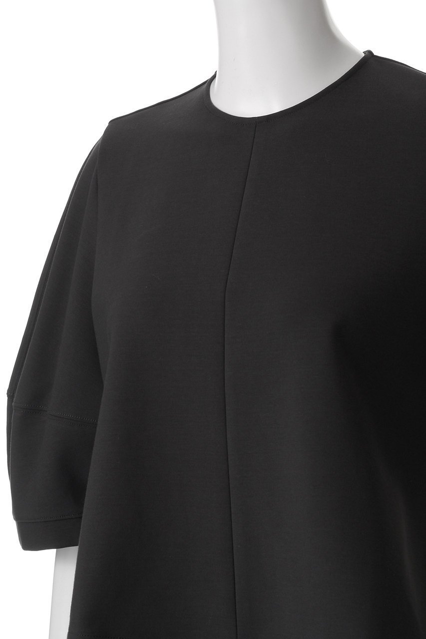 【エブール/ebure】のSZハイツイストポンチ フレアシルエットカットソー 人気、トレンドファッション・服の通販 founy(ファニー) 　ファッション　Fashion　レディースファッション　Fashion for Women　トップス・カットソー　Cut & Sew Tops　シャツ・ブラウス・オフィスカジュアル　Elegant Blouses & Button-Ups　ロングTシャツ・Tシャツ　Longline T-Shirts & Tees　カットソー・ベーシックTシャツ　Cut-and-Sewn Tops / Stretch Tees & Basics　おすすめ　Recommended / Our Picks　カットソー　Cut and Sewn Top　ショート　Short, Short Length　ストレッチ　Stretch, Stretchy Fabric　スリーブ　Sleeve, Long Sleeve / Short Sleeve　デニム　Denim, Jeans Material　フレア　Flare, Flared　リネン　Linen, Linen Fabric　エレガント 上品　Elegant　other-5|ID: prp329100004452823 ipo3291000000032860254