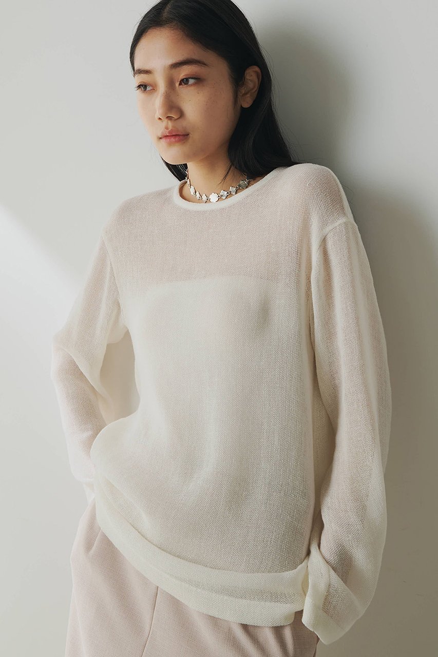 【ウィムガゼット/Whim Gazette】のリネンメッシュプルオーバー 人気、トレンドファッション・服の通販 founy(ファニー) 　ファッション　Fashion　レディースファッション　Fashion for Women　トップス・カットソー　Cut & Sew Tops　シャツ・ブラウス・オフィスカジュアル　Elegant Blouses & Button-Ups　カジュアルプルオーバー・ニットトップス　Pullovers & Knit Tops / Casual Pullovers　コンパクト　Compact, Small Size　シンプル　Simple, Minimal　スリット　Slit, Slit Detail　スリーブ　Sleeve, Long Sleeve / Short Sleeve　フェミニン　Feminine, Girly　メッシュ　Mesh, Net Fabric　リネン　Linen, Linen Fabric　ロング　Long, Long-Length　長袖　Long Sleeve, Full Sleeve　 other-1|ID: prp329100004452825 ipo3291000000032837644