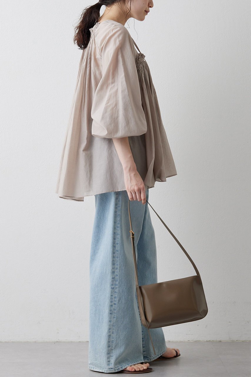 【ウィムガゼット/Whim Gazette】のシルクローンギャザーブラウス 人気、トレンドファッション・服の通販 founy(ファニー) 　ファッション　Fashion　レディースファッション　Fashion for Women　トップス・カットソー　Cut & Sew Tops　シャツ・ブラウス・オフィスカジュアル　Elegant Blouses & Button-Ups　ギャザー　Gathered, Ruffled　シルク　Silk, 100% Silk　スリーブ　Sleeve, Long Sleeve / Short Sleeve　ハンド　Hand, Handmade　ランダム　Random, Irregular　ロング　Long, Long-Length　エレガント 上品　Elegant　other-5|ID: prp329100004452826 ipo3291000000032810681