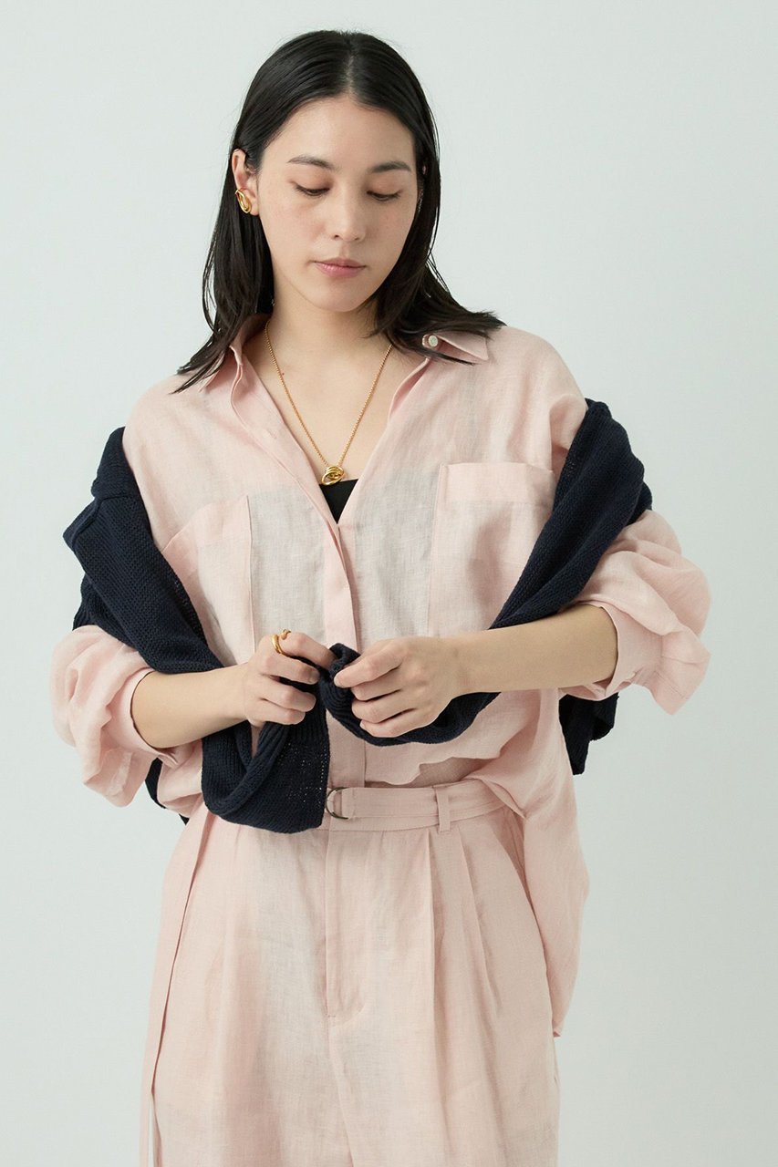 【カオス/Chaos】のカルーラリネンシャツ 人気、トレンドファッション・服の通販 founy(ファニー) 　ファッション　Fashion　レディースファッション　WOMEN　トップス・カットソー　Tops/Tshirt　シャツ/ブラウス　Shirts/Blouses　スリーブ　Sleeve　タンブラー　Tumbler　フラット　Flat　フランス　France　ボトム　Bottom　リネン　Linen　ロング　Long　エレガント 上品　Elegant　羽織　Haori　other-5|ID: prp329100004452834 ipo3291000000032037156