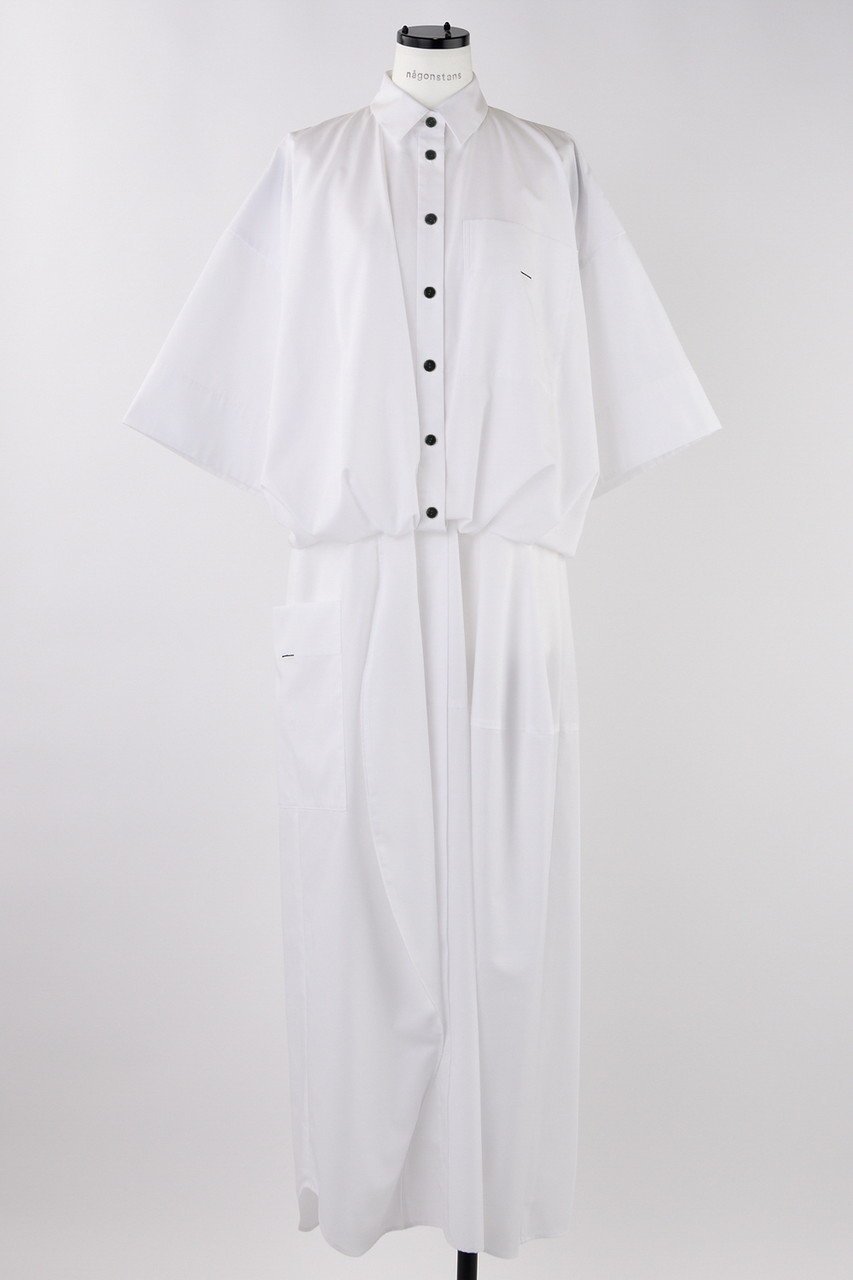 【ナゴンスタンス/nagonstans】のT/Cブロード バルーンSH DRS/シャツドレス インテリア・キッズ・メンズ・レディースファッション・服の通販 founy(ファニー) 　ファッション　Fashion　レディースファッション　Fashion for Women　ワンピース　Dresses　フォーマル・パーティードレス・結婚式用ドレス　Elegant & Casual Dresses　チュニック　Tunic Tops & Dresses　チュニック　Tunic, Long Top　ドレス　Dress, One-Piece　バルーン　Balloon, Balloon Silhouette　パターン　Pattern, Design Print　ブロード　Broadcloth, Fine Cotton　ロング　Long, Long-Length　Salt|ID: prp329100004452843 ipo3291000000032867004