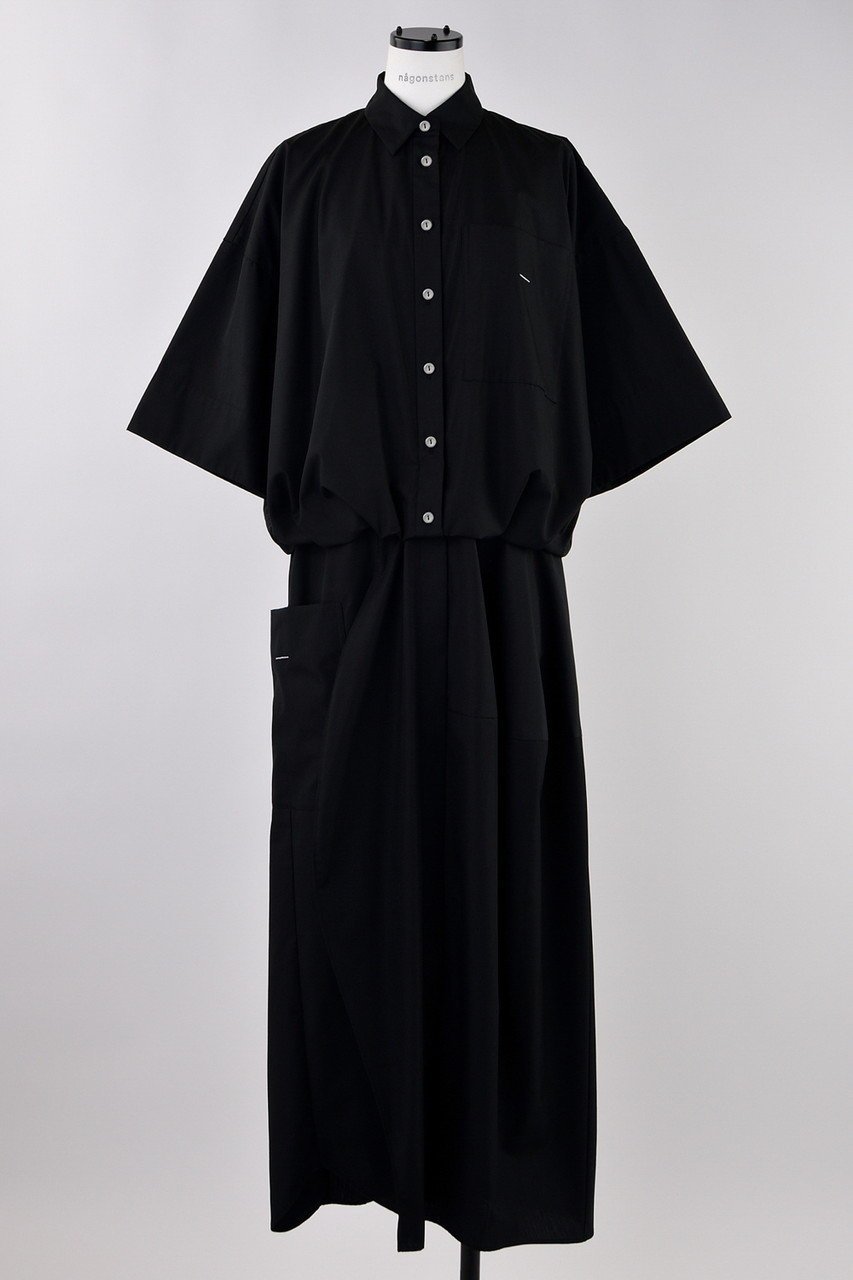 【ナゴンスタンス/nagonstans】のT/Cブロード バルーンSH DRS/シャツドレス インテリア・キッズ・メンズ・レディースファッション・服の通販 founy(ファニー) 　ファッション　Fashion　レディースファッション　Fashion for Women　ワンピース　Dresses　フォーマル・パーティードレス・結婚式用ドレス　Elegant & Casual Dresses　チュニック　Tunic Tops & Dresses　チュニック　Tunic, Long Top　ドレス　Dress, One-Piece　バルーン　Balloon, Balloon Silhouette　パターン　Pattern, Design Print　ブロード　Broadcloth, Fine Cotton　ロング　Long, Long-Length　Black|ID: prp329100004452843 ipo3291000000032867009