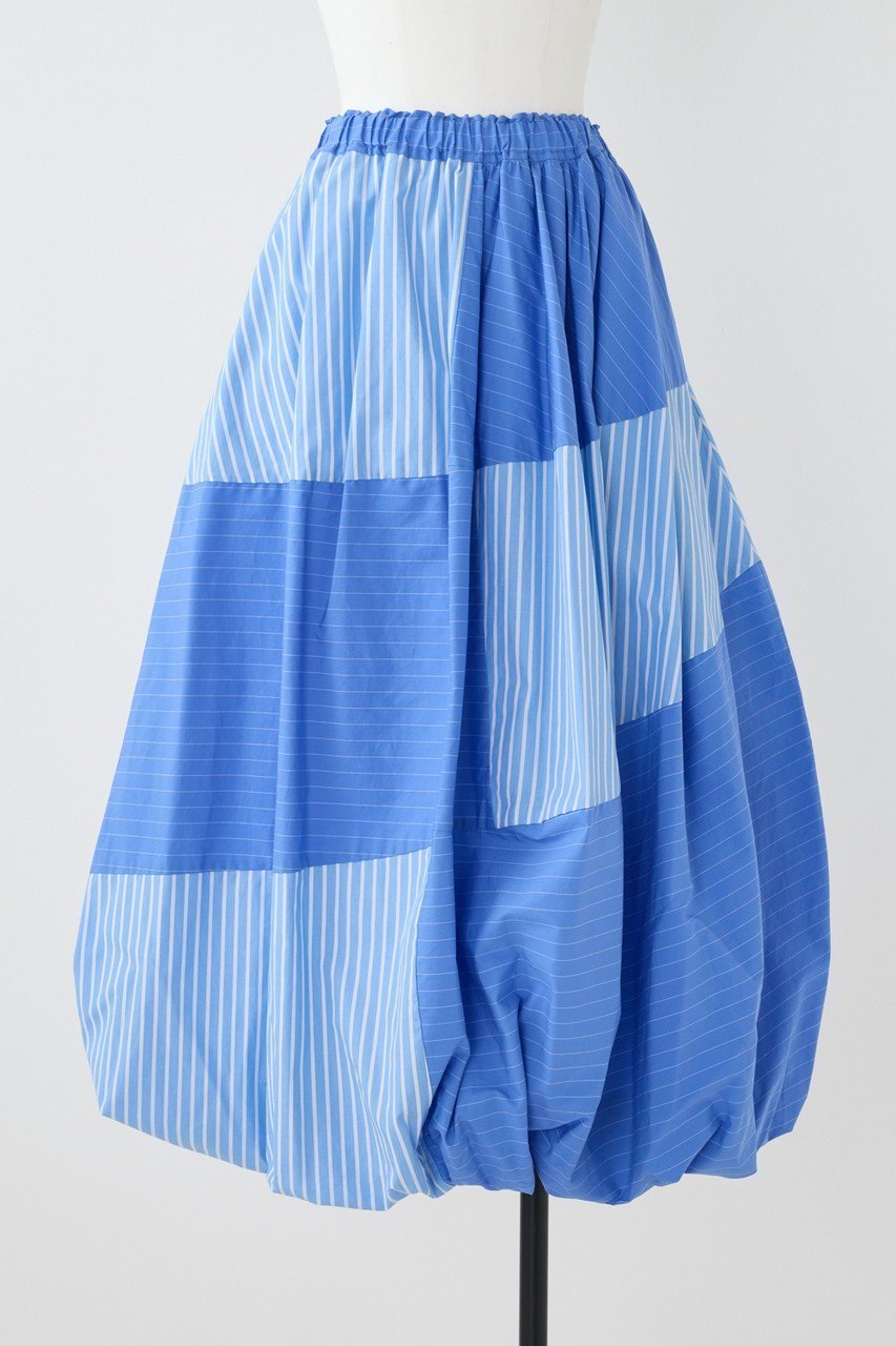 【ナゴンスタンス/nagonstans】のポプリンStripe ドレープバルーンSK/スカート インテリア・キッズ・メンズ・レディースファッション・服の通販 founy(ファニー) 　ファッション　Fashion　レディースファッション　Fashion for Women　スカート　Skirts　ロングスカート　Long Skirts / Maxi & Midi Skirts　ドレープ　Drape, Draping Fabric　ミックス　Mix, Mixed Style　ロング　Long, Long-Length　Water|ID: prp329100004452845 ipo3291000000032852341