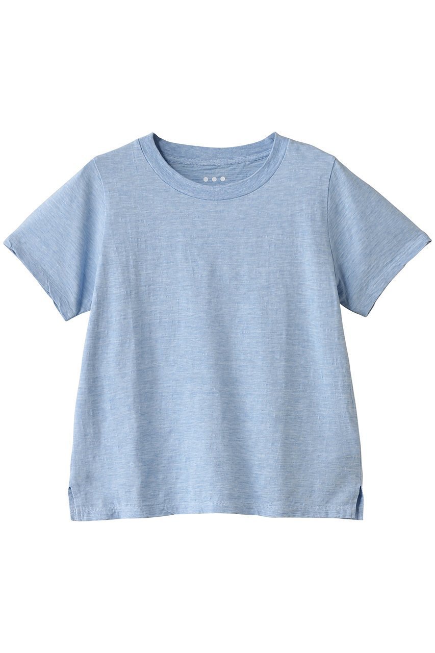 【スリー ドッツ/three dots】のシアースラブ Tシャツ インテリア・キッズ・メンズ・レディースファッション・服の通販 founy(ファニー) 　ファッション　Fashion　レディースファッション　Fashion for Women　トップス・カットソー　Cut & Sew Tops　シャツ・ブラウス・オフィスカジュアル　Elegant Blouses & Button-Ups　ロングTシャツ・Tシャツ　Longline T-Shirts & Tees　カットソー・ベーシックTシャツ　Cut-and-Sewn Tops / Stretch Tees & Basics　ショート　Short, Short Length　シンプル　Simple, Minimal　スリーブ　Sleeve, Long Sleeve / Short Sleeve　ボトム　Bottoms, Lower Wear　ブルー|ID: prp329100004452847 ipo3291000000032860985