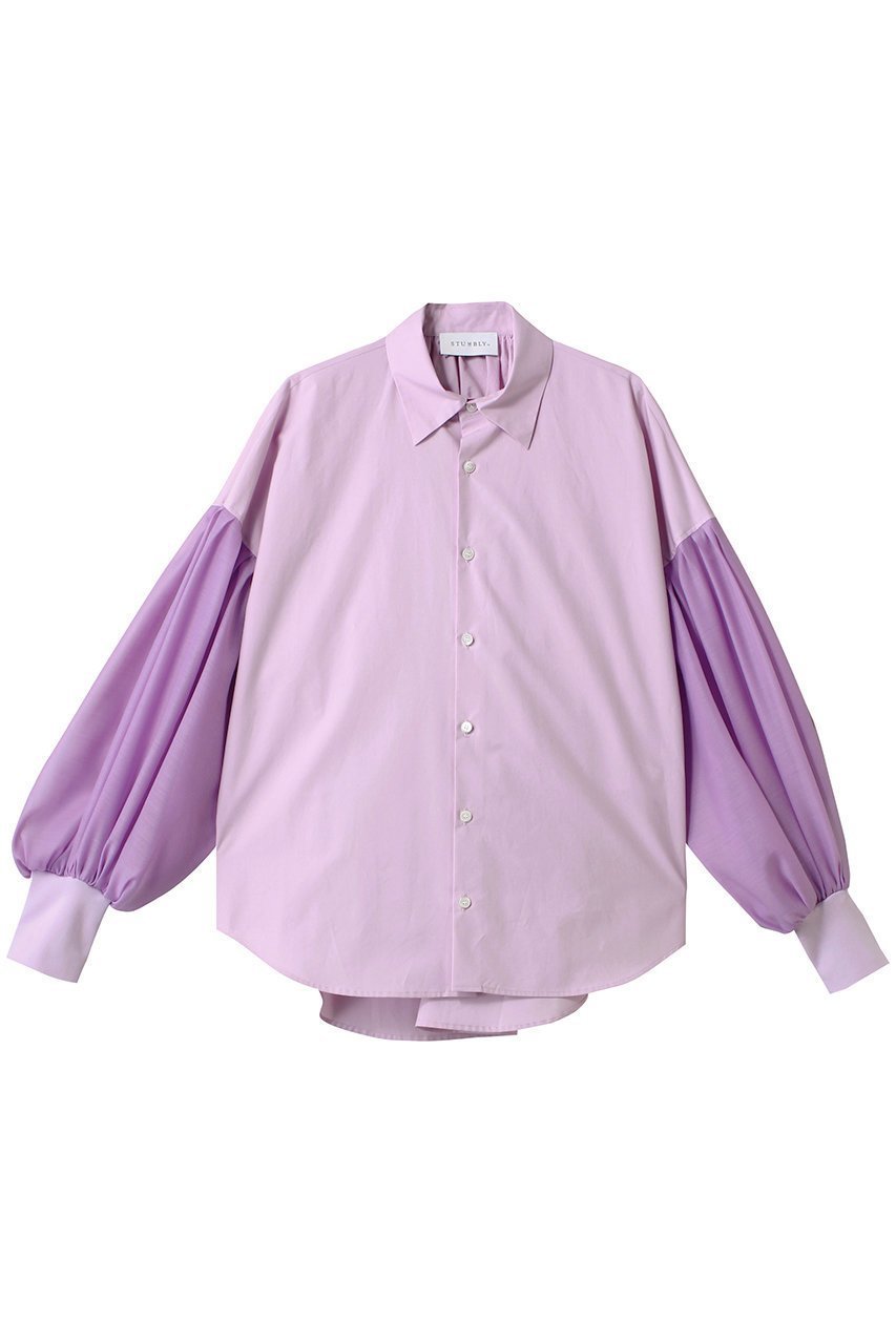 【ヒューエルミュージアム/hueLe Museum】の【STUMBLY】New Volume Sleeve Blouse インテリア・キッズ・メンズ・レディースファッション・服の通販 founy(ファニー) 　ファッション　Fashion　レディースファッション　Fashion for Women　トップス・カットソー　Cut & Sew Tops　シャツ・ブラウス・オフィスカジュアル　Elegant Blouses & Button-Ups　ボリューム袖・フリルスリーブブラウス　Voluminous & Ruffle Sleeves / Puffy Sleeve Tops　ギャザー　Gathered, Ruffled　シアー　Sheer, See-Through　ショルダー　Shoulder, Shoulder Strap　スリーブ　Sleeve, Long Sleeve / Short Sleeve　ドロップ　Drop Shoulder, Dropped Style　バルーン　Balloon, Balloon Silhouette　パーティ　Party, Party Style　ロング　Long, Long-Length　パープル|ID: prp329100004452856 ipo3291000000032862037