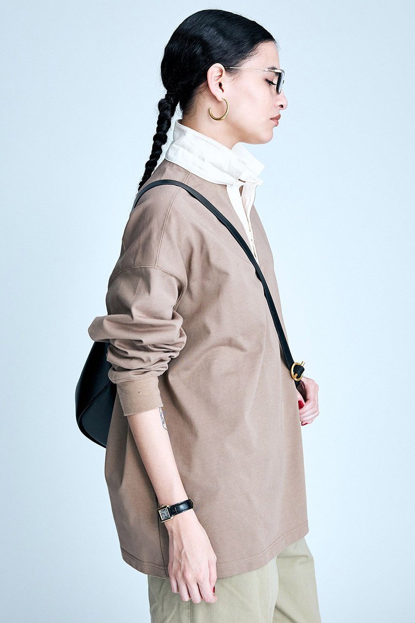 【ブリル/BRILL】のラガーミドルプルオーバー 人気、トレンドファッション・服の通販 founy(ファニー) 　ファッション　Fashion　レディースファッション　WOMEN　トップス・カットソー　Tops/Tshirt　シャツ/ブラウス　Shirts/Blouses　ロング / Tシャツ　T-Shirts　プルオーバー　Pullover　カットソー　Cut and Sewn　2023年　2023　2023-2024秋冬・A/W　Aw/Autumn/Winter//Fw/Fall-Winter/2023-2024　コンパクト　Compact　スリーブ　Sleeve　バランス　Balance　ポケット　Pocket　ロング　Long　今季　This Season　定番　Standard　other-2|ID: prp329100004452859 ipo3291000000031252583