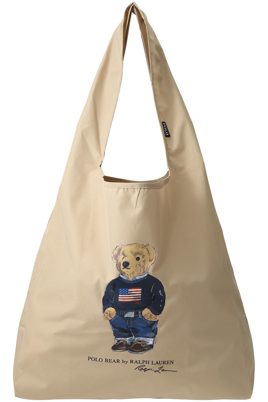 【ポロラルフローレン/POLO RALPH LAUREN】のフラッグベアプリントポケッタブルレイインバッグ インテリア・キッズ・メンズ・レディースファッション・服の通販 founy(ファニー) 　ファッション　Fashion　レディースファッション　Fashion for Women　バッグ　Bags　プリント　Print, Printed Pattern　ワーク　Workwear, Utility Style　旅行　Travel　ベージュ|ID: prp329100004452861 ipo3291000000032777666