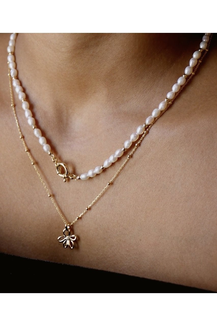 【デイジー ロンドン/DAISY LONDON】のDaisy Bow Pendant ネックレス 人気、トレンドファッション・服の通販 founy(ファニー) 　ファッション　Fashion　レディースファッション　WOMEN　ジュエリー　Jewelry　ネックレス　Necklaces　チェーン　Chain　ネックレス　Necklace　パール　Pearl　フェミニン　Feminine　リボン　Ribbon　エレガント 上品　Elegant　other-2|ID: prp329100004452876 ipo3291000000031252681