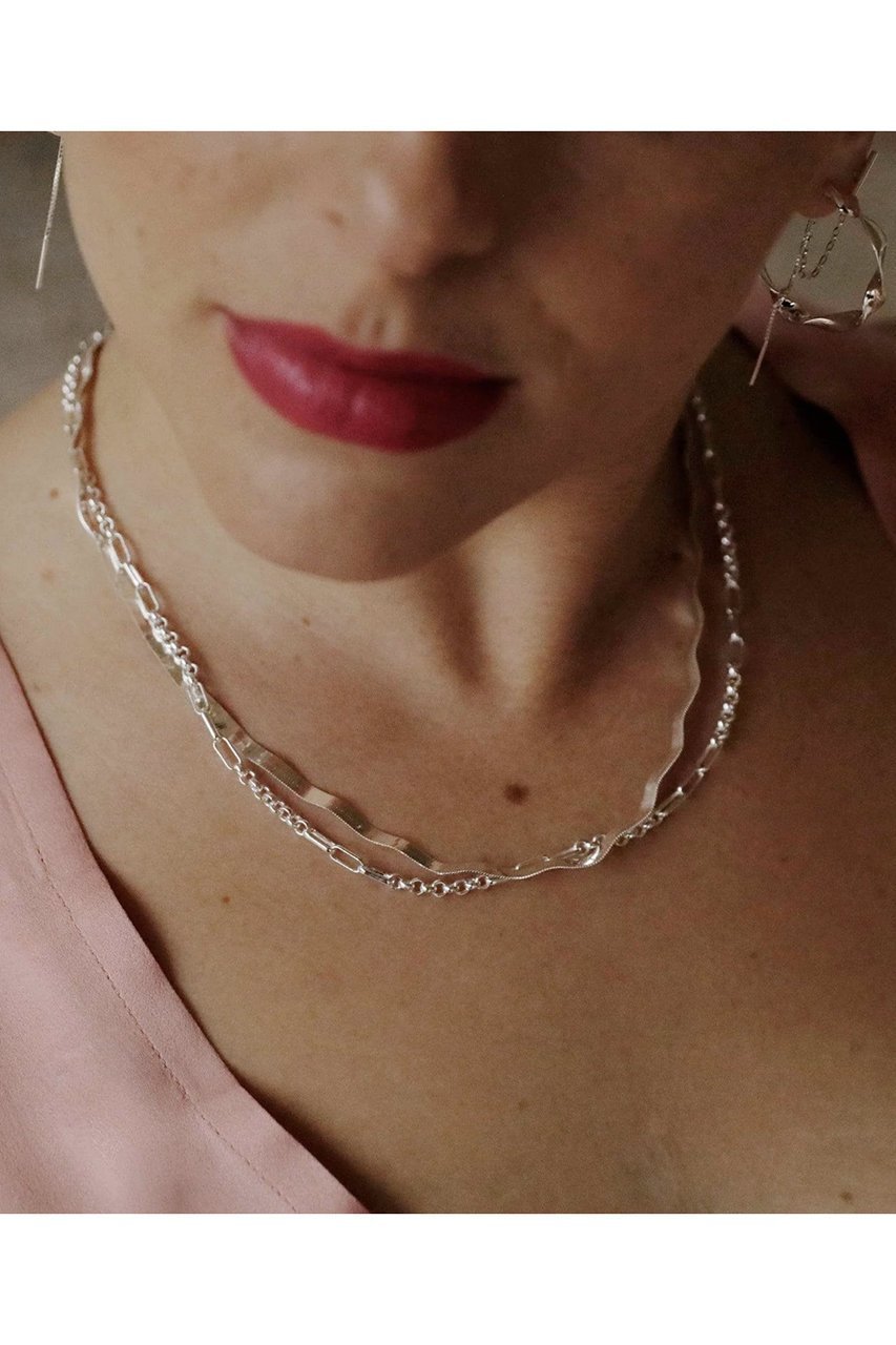 【デイジー ロンドン/DAISY LONDON】の【Estee Lalonde】 Interlock Chain ネックレス 人気、トレンドファッション・服の通販 founy(ファニー) 　ファッション　Fashion　レディースファッション　Fashion for Women　ジュエリー　Jewelry　ネックレス　Necklaces & Pendants　おすすめ　Recommended / Our Picks　シルバー　Silver, Metallic Silver　シンプル　Simple, Minimal　チェーン　Chain, Chain Strap　ネックレス　Necklace, Pendant Necklace　エレガント 上品　Elegant　other-2|ID: prp329100004452877 ipo3291000000035757048