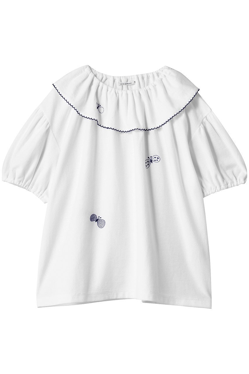 【ミナ ペルホネン/mina perhonen / KIDS】の【KIDS】choucho カットソー 人気、トレンドファッション・服の通販 founy(ファニー) 　ファッション　Fashion　キッズファッション　KIDS　トップス・カットソー　Tops/Tees/Kids　カットソー　Cut And Sew　ギフト プレゼント　Gift Present　スリーブ　Sleeve　フリル　Frills　ラウンド　Round　人気　Popularity　 other-1|ID: prp329100004454682 ipo3291000000031168706
