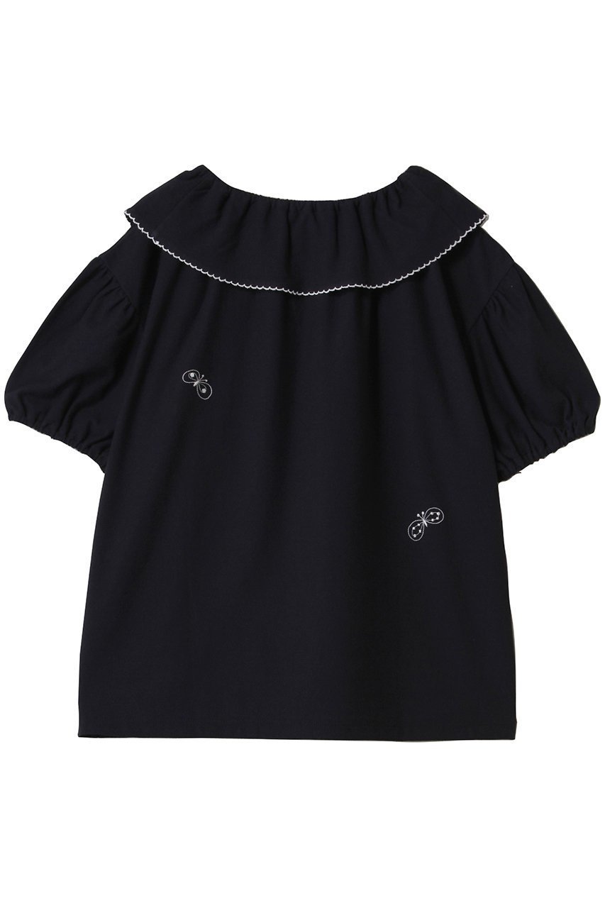 【ミナ ペルホネン/mina perhonen / KIDS】の【KIDS】choucho カットソー 人気、トレンドファッション・服の通販 founy(ファニー) 　ファッション　Fashion　キッズファッション　KIDS　トップス・カットソー　Tops/Tees/Kids　カットソー　Cut And Sew　ギフト プレゼント　Gift Present　スリーブ　Sleeve　フリル　Frills　ラウンド　Round　人気　Popularity　other-2|ID: prp329100004454682 ipo3291000000031239728