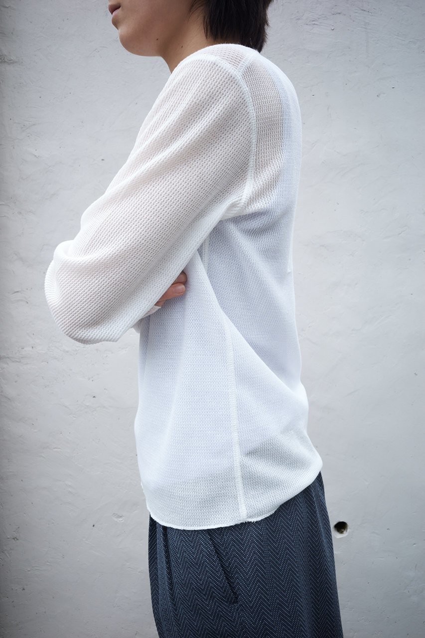 【セヤ/SEYA】のMESH SUMMER サーマル 人気、トレンドファッション・服の通販 founy(ファニー) 　ファッション　Fashion　レディースファッション　Fashion for Women　トップス・カットソー　Cut & Sew Tops　シャツ・ブラウス・オフィスカジュアル　Elegant Blouses & Button-Ups　ロングTシャツ・Tシャツ　Longline T-Shirts & Tees　カットソー・ベーシックTシャツ　Cut-and-Sewn Tops / Stretch Tees & Basics　サーマル　Thermal, Waffle Knit　シンプル　Simple, Minimal　スリーブ　Sleeve, Long Sleeve / Short Sleeve　フィット　Fit, Slim Fit　ロング　Long, Long-Length　エレガント 上品　Elegant　人気　Popular, Best Seller　夏　Summer　other-7|ID: prp329100004454693 ipo3291000000034954187